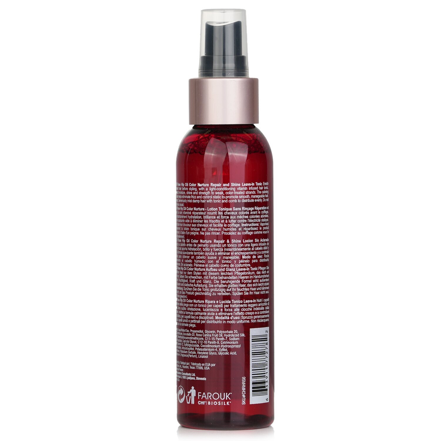 CHI تونر لامع مرمم يترك على الشعر Rose Hip Oil 118ml/4oz