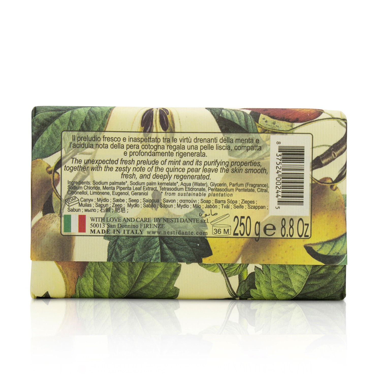 Nesti Dante Il Frutteto Jabón Purificante - Mint & Quince Pear 250g/8.8oz