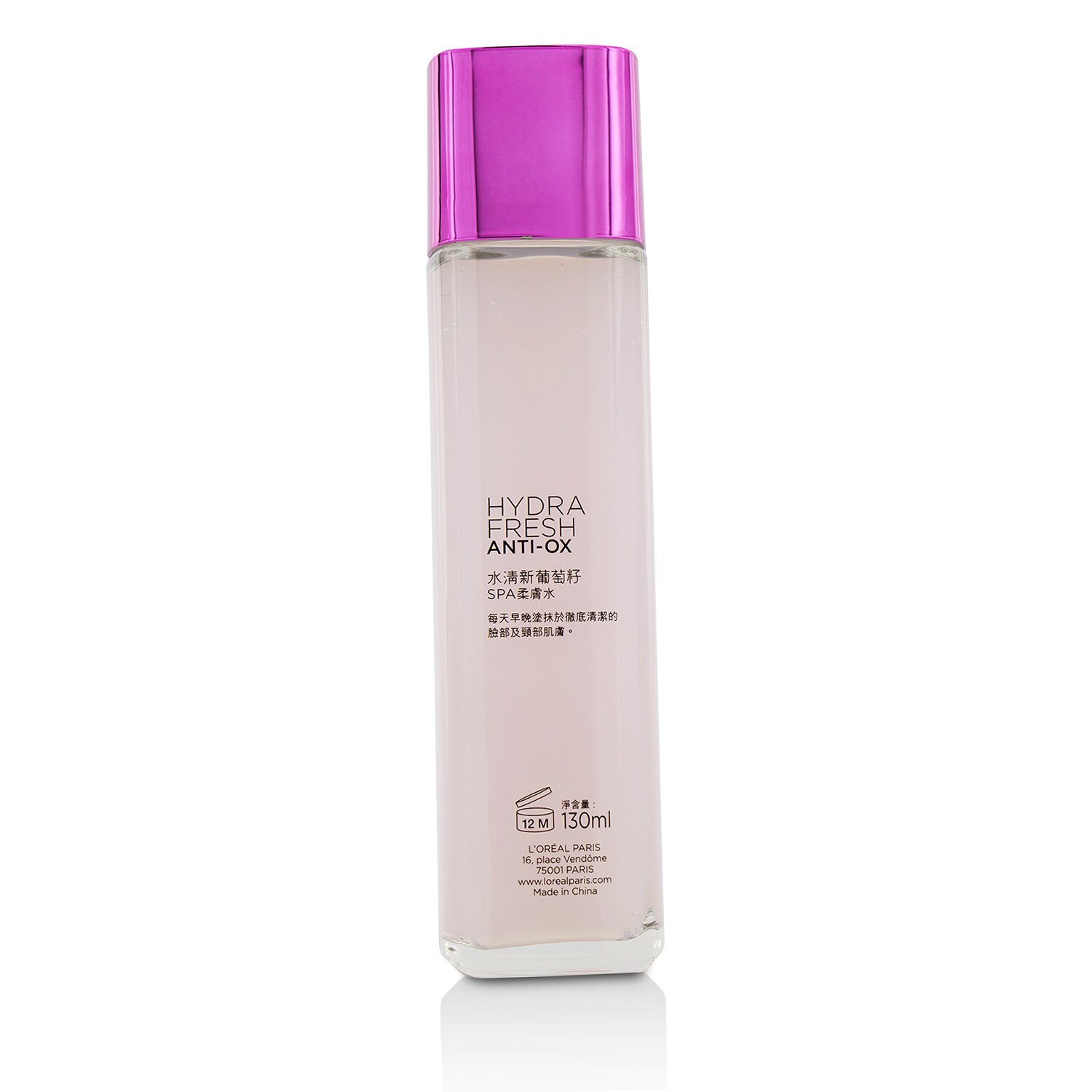 L'Oreal ماء مرطب ببزر العنب Hydrafresh Anti-Ox 130ml/4.3oz