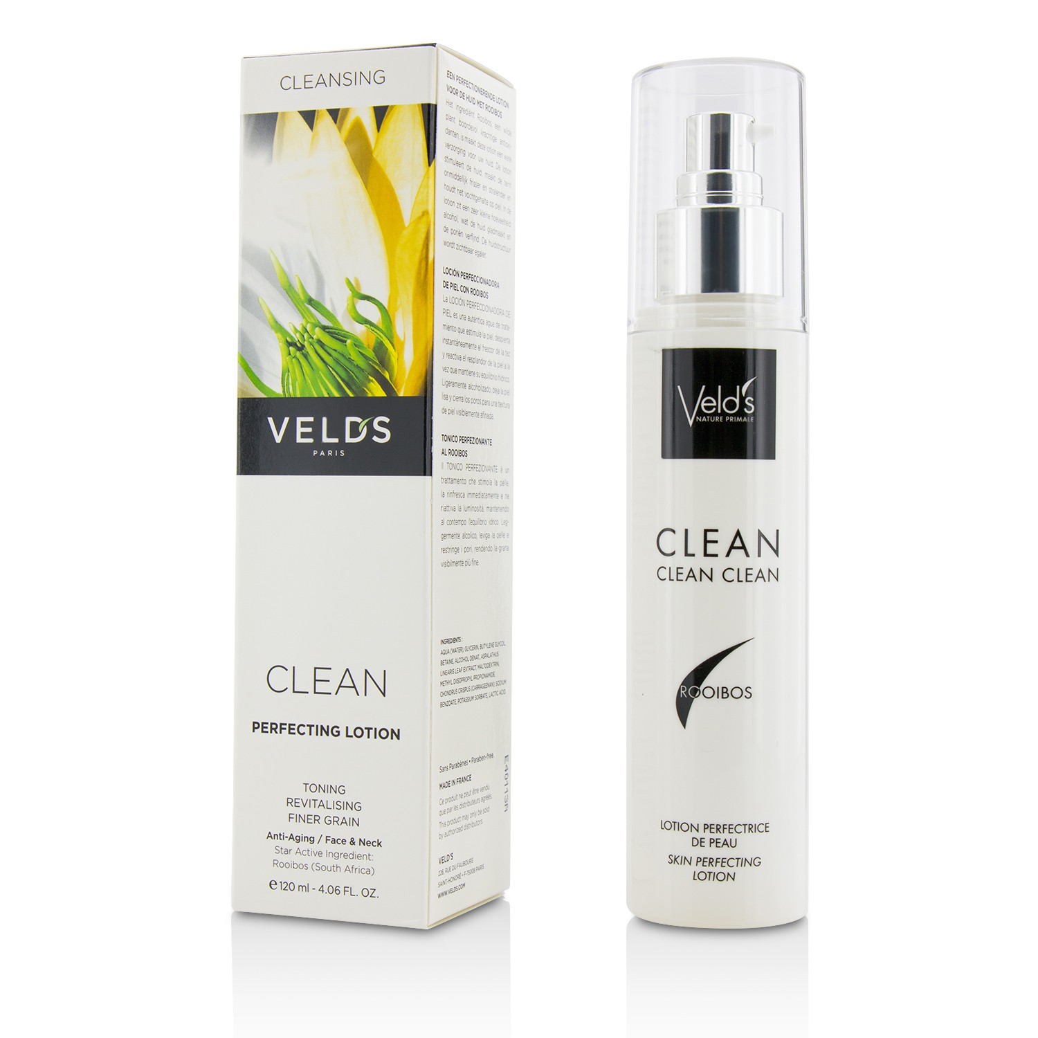 Veld's Clean Loción Perfeccionante - Tonificante, Revitalizante, Grano Fino 120ml/4.06oz