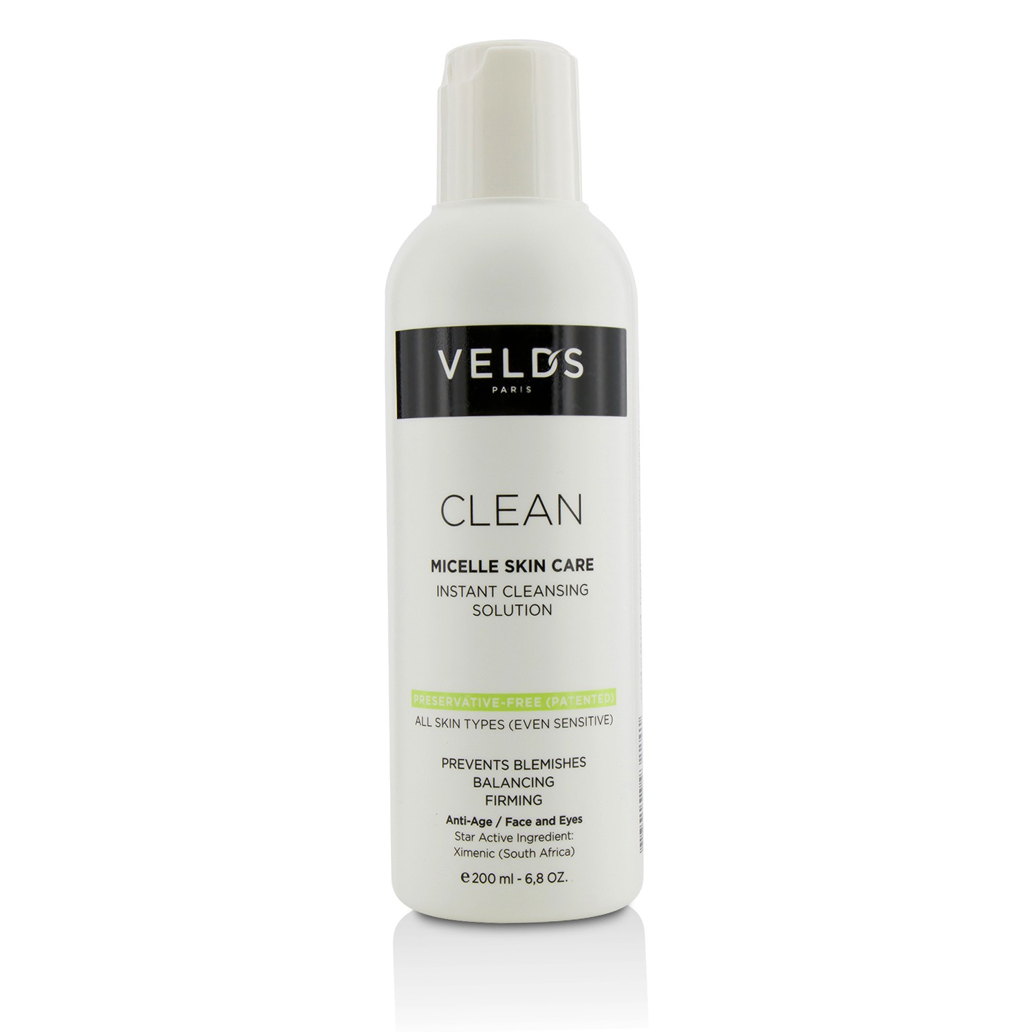 Veld's Clean Micelle Skin Care Instant Cleansing Solution - All Skin Types (Even Sensitive) 200ml/6.8oz