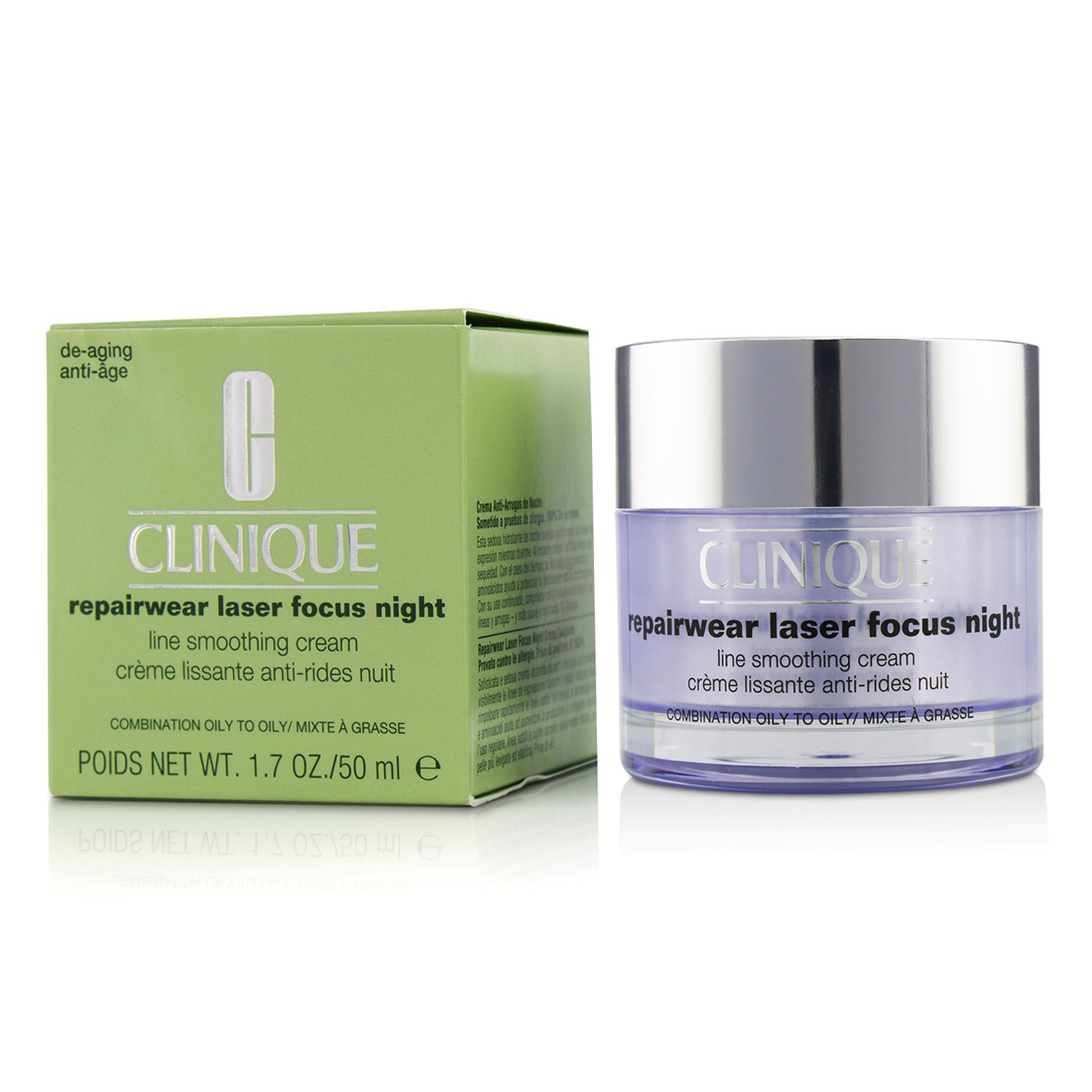 Clinique Repairwear Laser Focus Night Line Smoothing Cream - Combination Oily To Oily 50ml/1.7oz