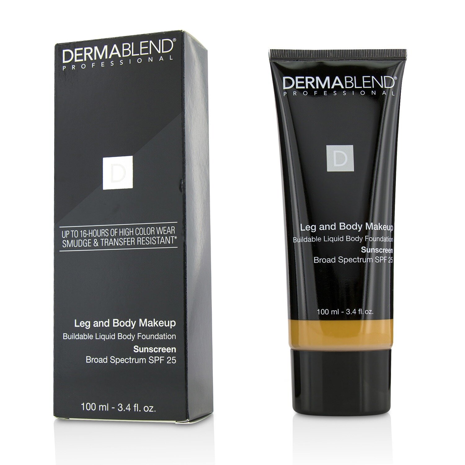 Dermablend Leg and Body Make Up Buildable Liquid Body Foundation Sunscreen Broad Spectrum SPF 25 100ml/3.4oz