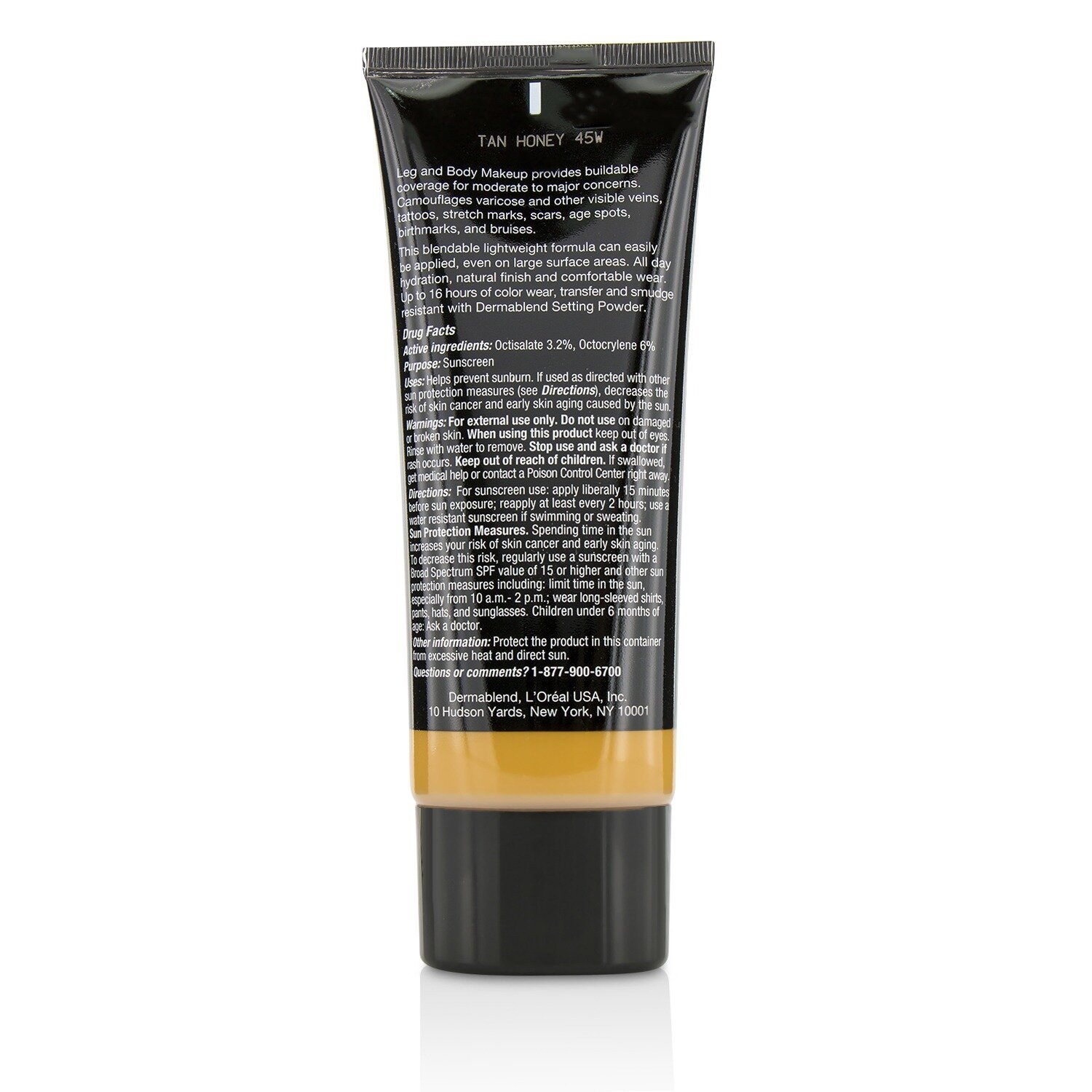 Dermablend Leg and Body Make Up Buildable Liquid Body Foundation Sunscreen Broad Spectrum SPF 25 100ml/3.4oz