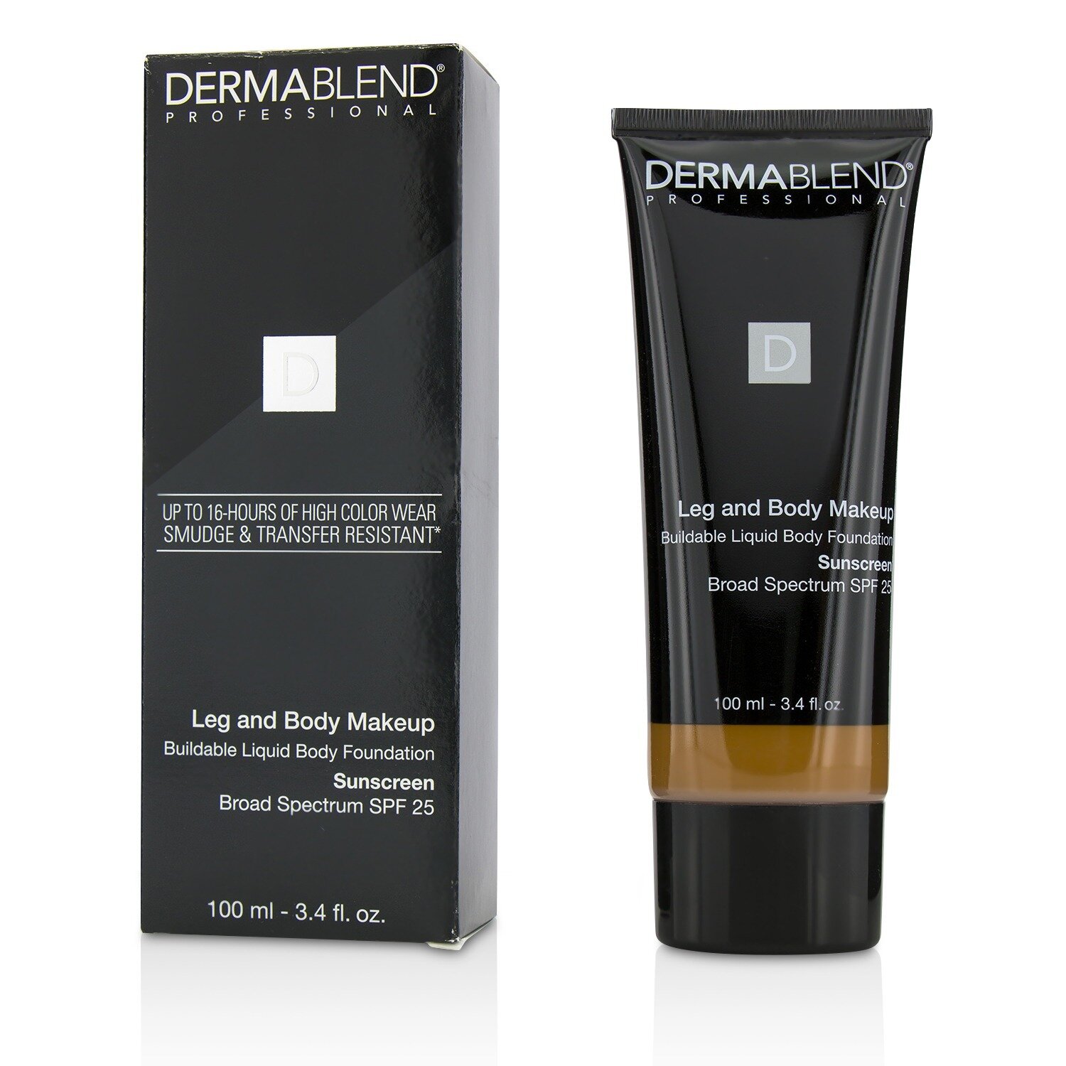 Dermablend Leg and Body Make Up Buildable Liquid Body Foundation Sunscreen Broad Spectrum SPF 25 100ml/3.4oz