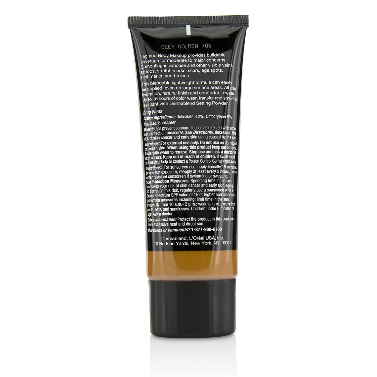 Dermablend Leg and Body Make Up Buildable Liquid Body Foundation Sunscreen Broad Spectrum SPF 25 100ml/3.4oz