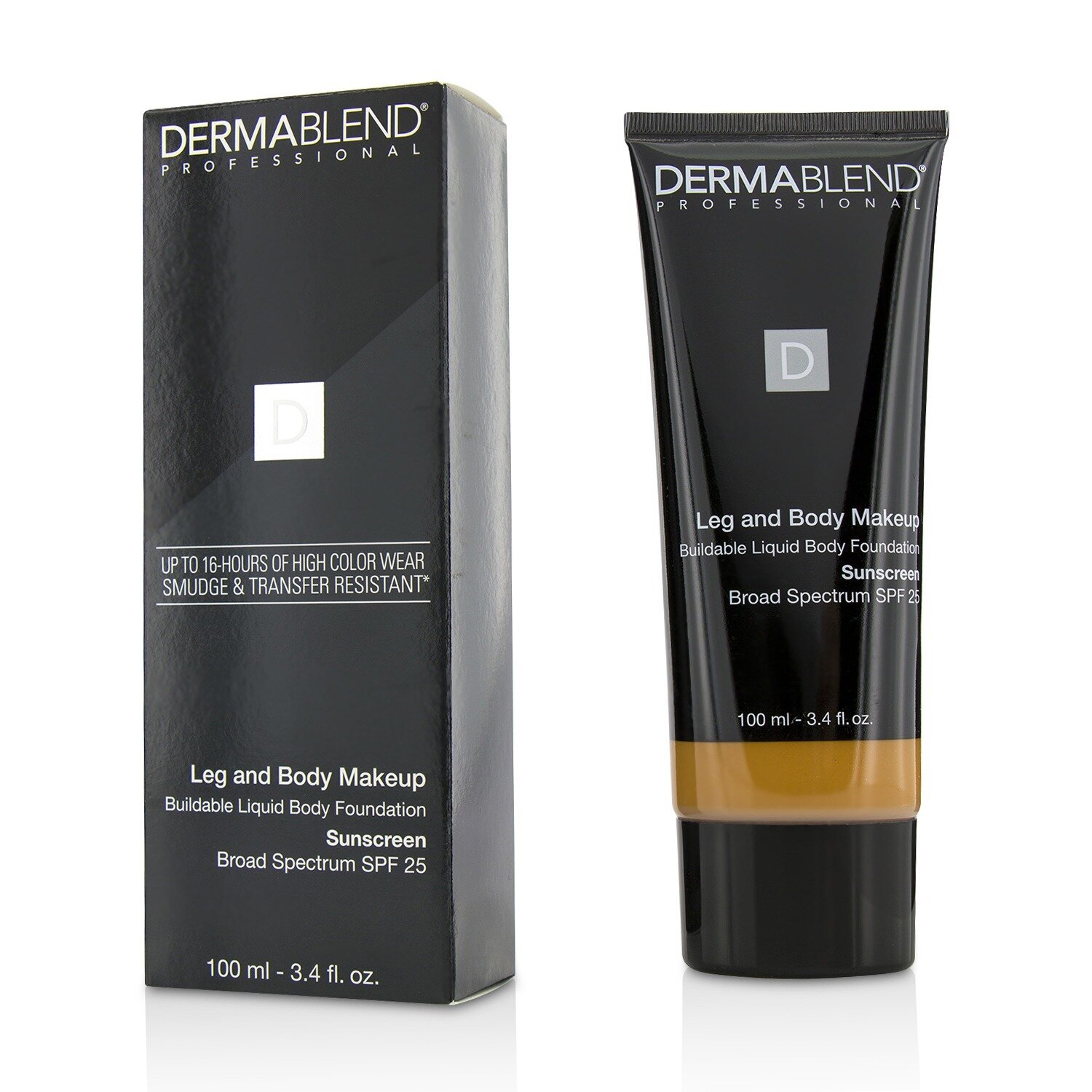 Dermablend Leg and Body Make Up Buildable Liquid Body Foundation Sunscreen Broad Spectrum SPF 25 100ml/3.4oz