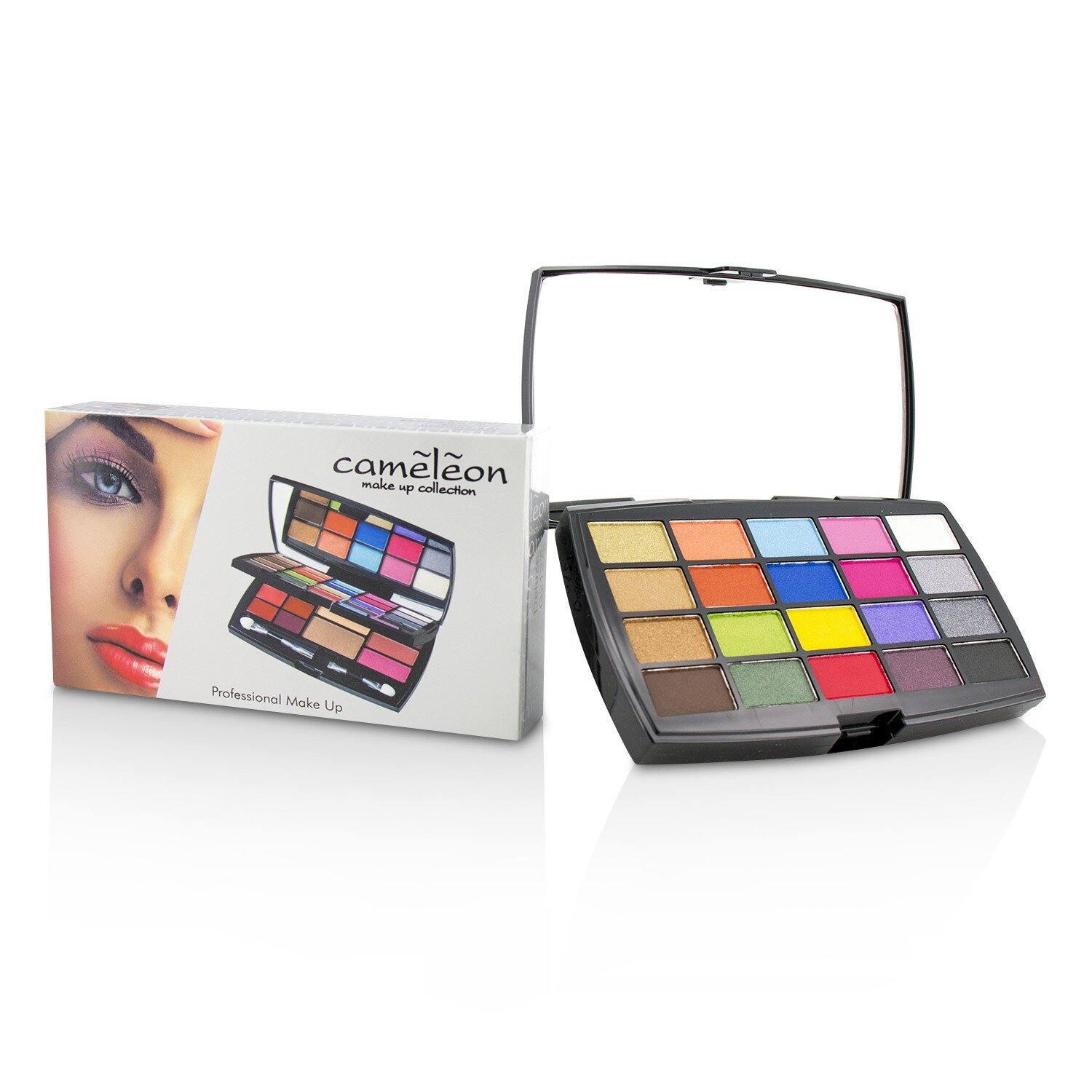 Cameleon MakeUp Kit Deluxe G2127 (20x Eyeshadow, 3x Blusher, 2x Pressed Powder, 6x Lipgloss, 2x Applicator) Picture Color