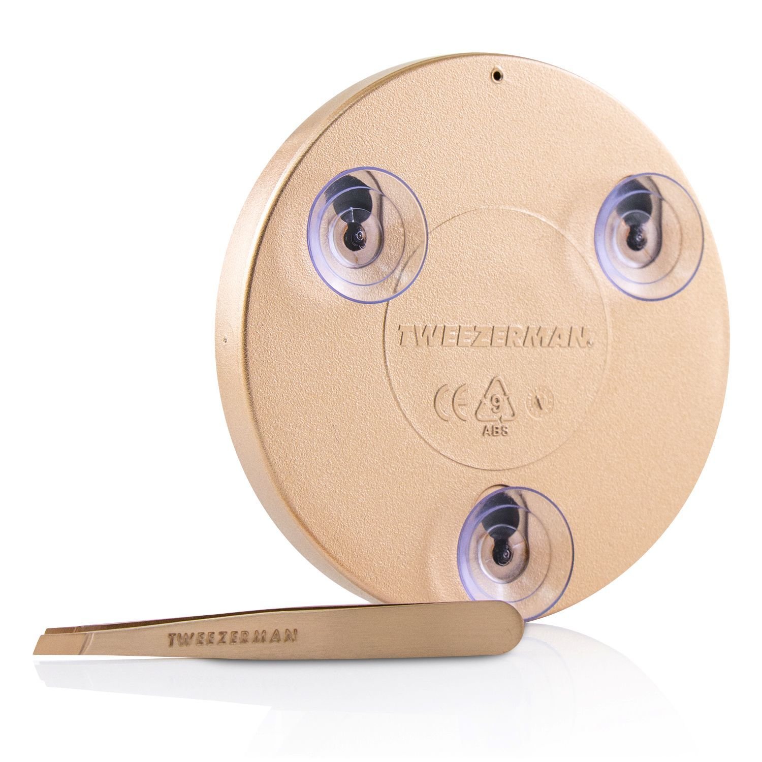 Tweezerman Rose Gold Mini Slant Tweezer And 10X Mirror Picture Color