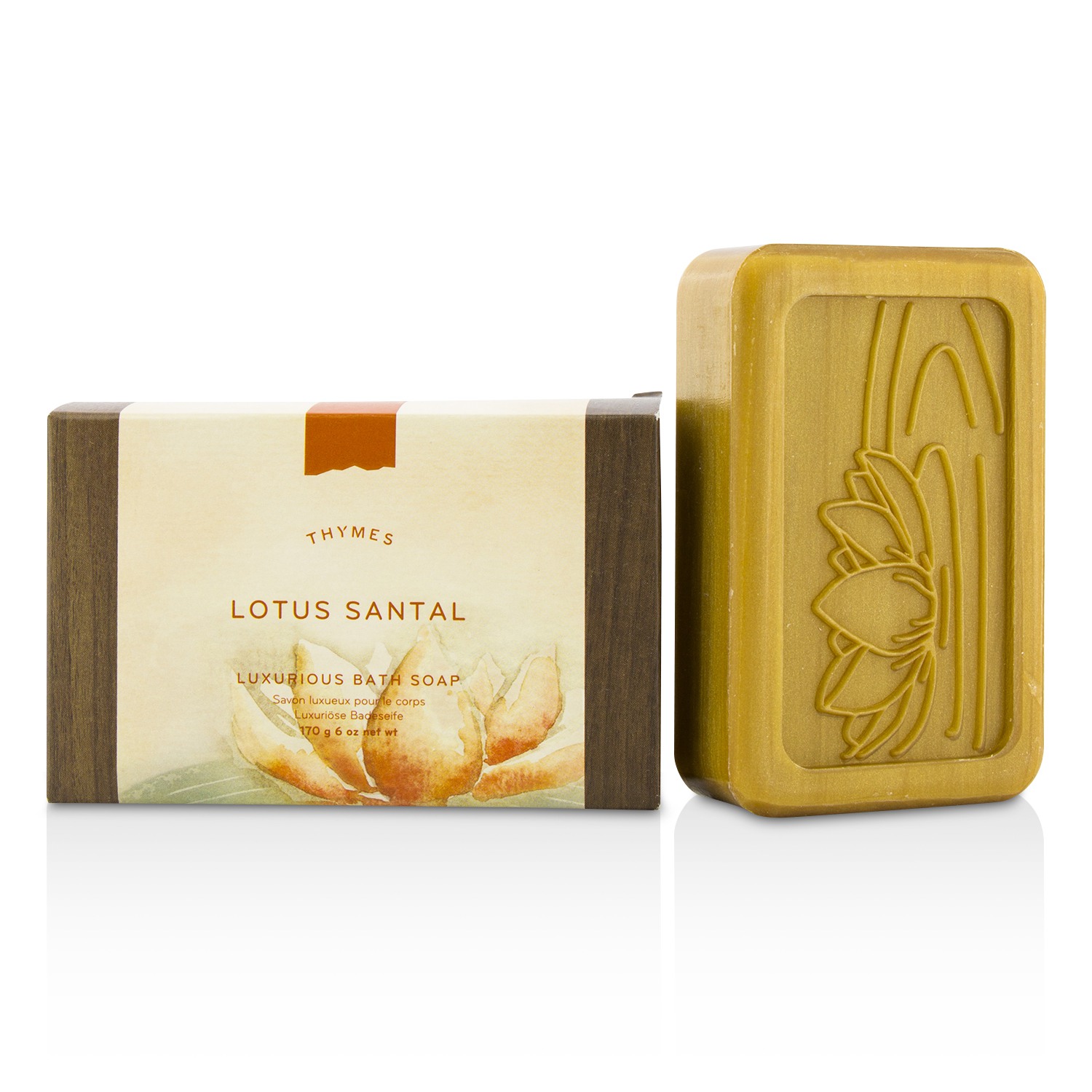 Thymes Lotus Santal Jabón de Baño Lujoso 170g/6oz