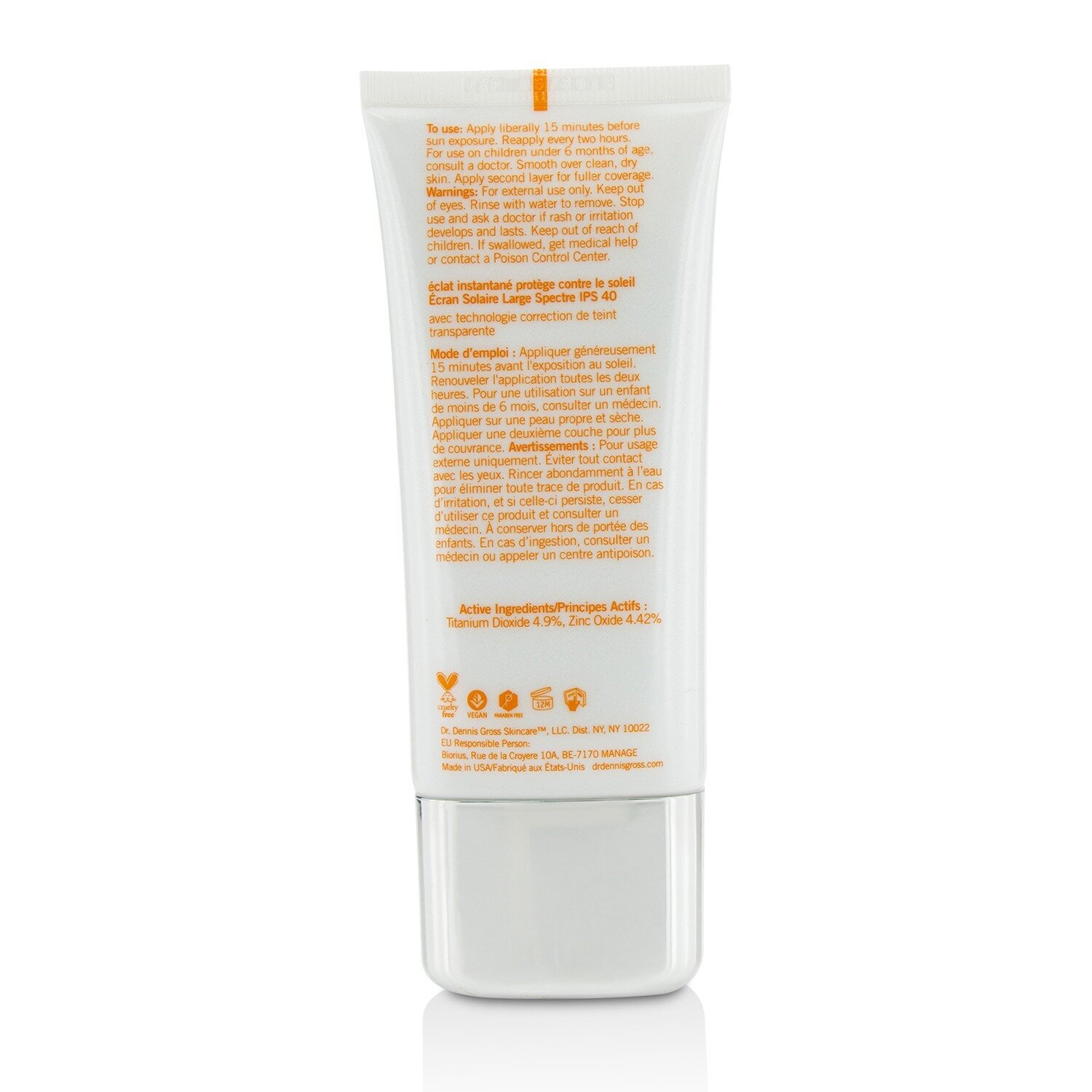 Dr Dennis Gross Instant Radiance Sun Defense Sunscreen Broad Spectrum SPF 40- Medium - Deep 50ml/1.7oz