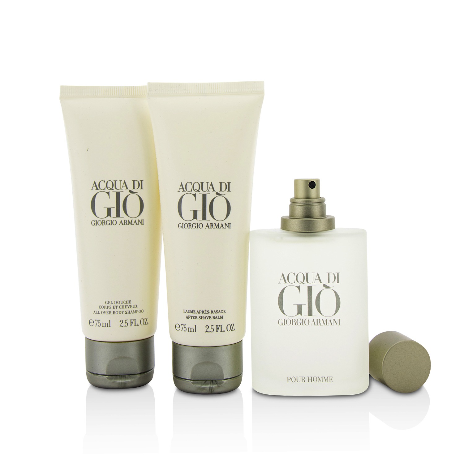 Giorgio Armani Acqua Di Gio Coffret: Eau De Toilette Spray 50ml/1.7oz + All Over Body Shampoo 75ml/2.5oz + After Shave Balm 75ml/2.5oz 3pcs