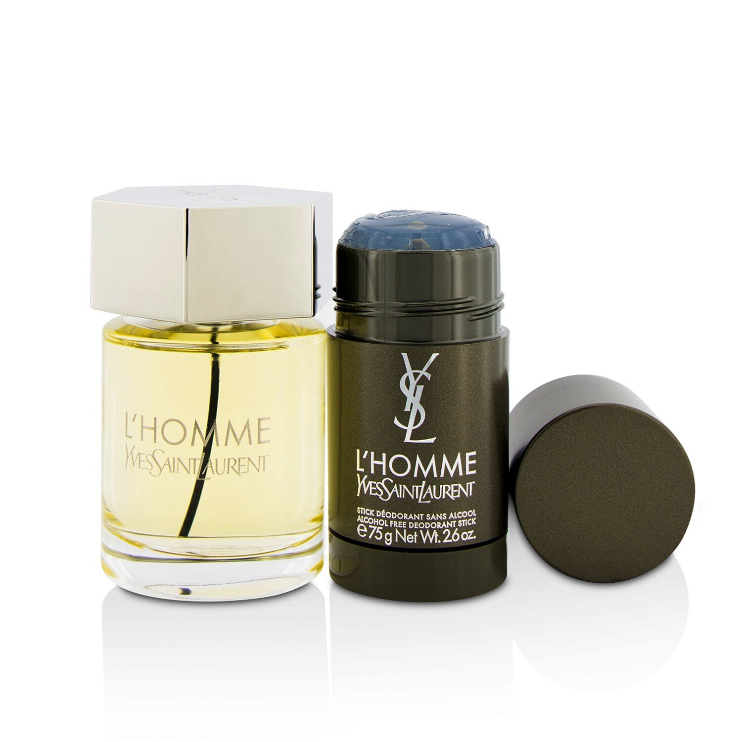 Yves Saint Laurent L'Homme Набор: Туалетная Вода Спрей 100мл/3.3унц + Дезодорант Стик 75г/2.6унц 2pcs