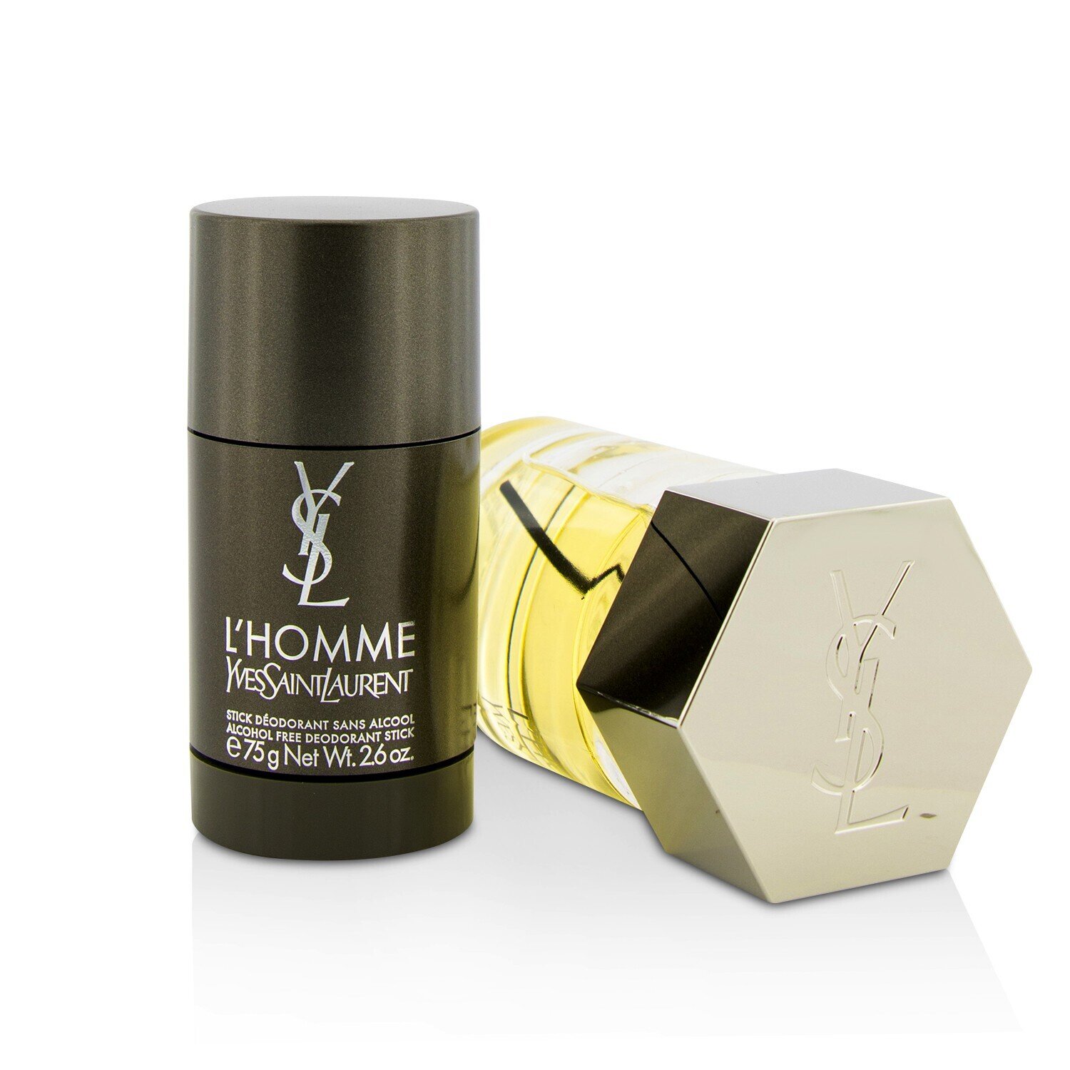 Yves Saint Laurent مجموعة L'Homme: ماء تواليت سبراي 100مل/3.3 أوقية + إصبع إزالة تعرق 75 جرام/2.6 أوقية 2pcs