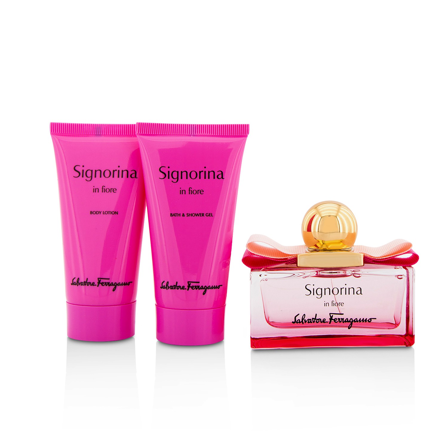 Salvatore Ferragamo Signorina In Fiore Coffret: Eau De Toilette Spray 50ml/1.7oz + Body Lotion 50ml/1.7oz + Shower Gel 50ml/1.7oz 3pcs