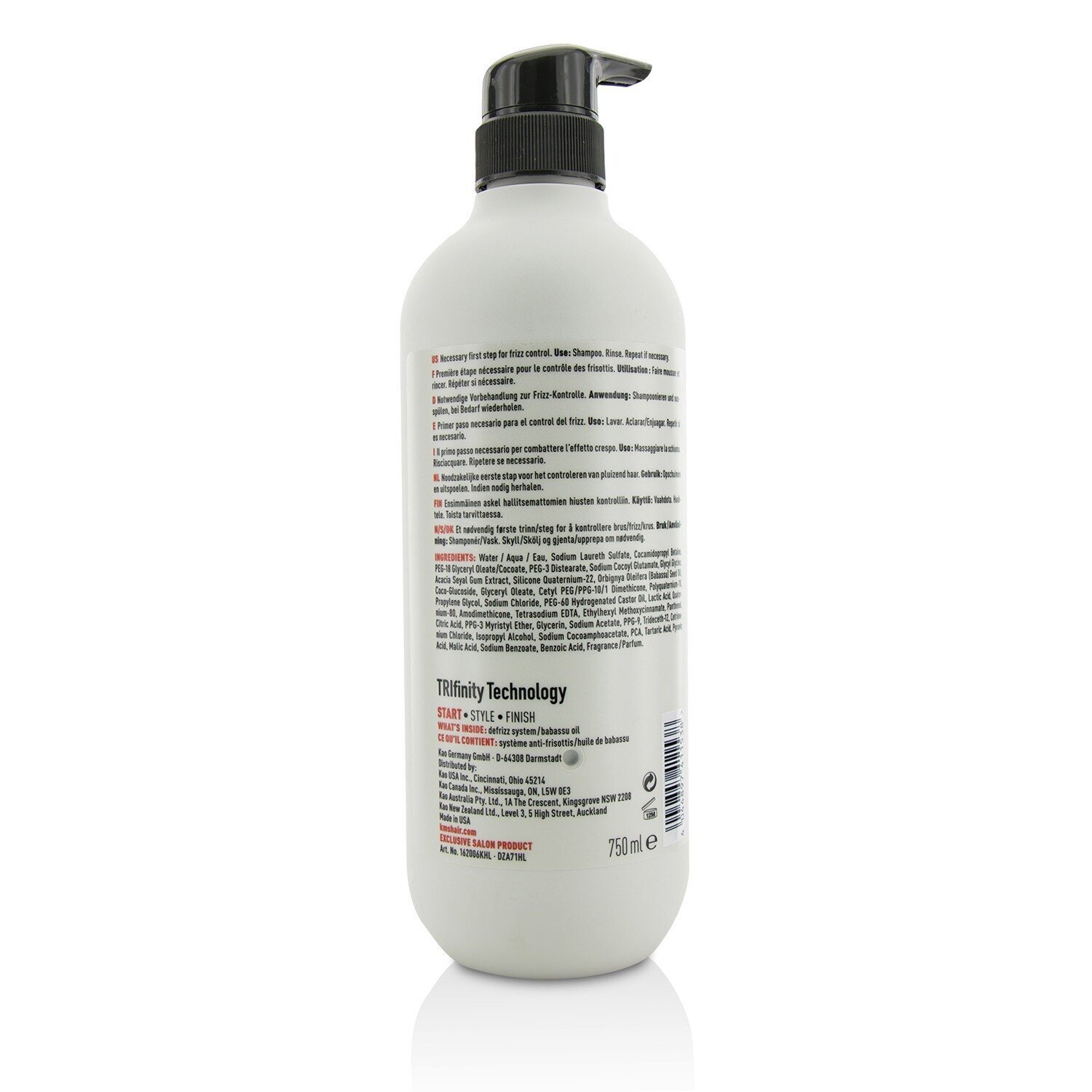 KMS California Tame Frizz Shampoo שמפו נגד שוונצים 750ml/25.3oz