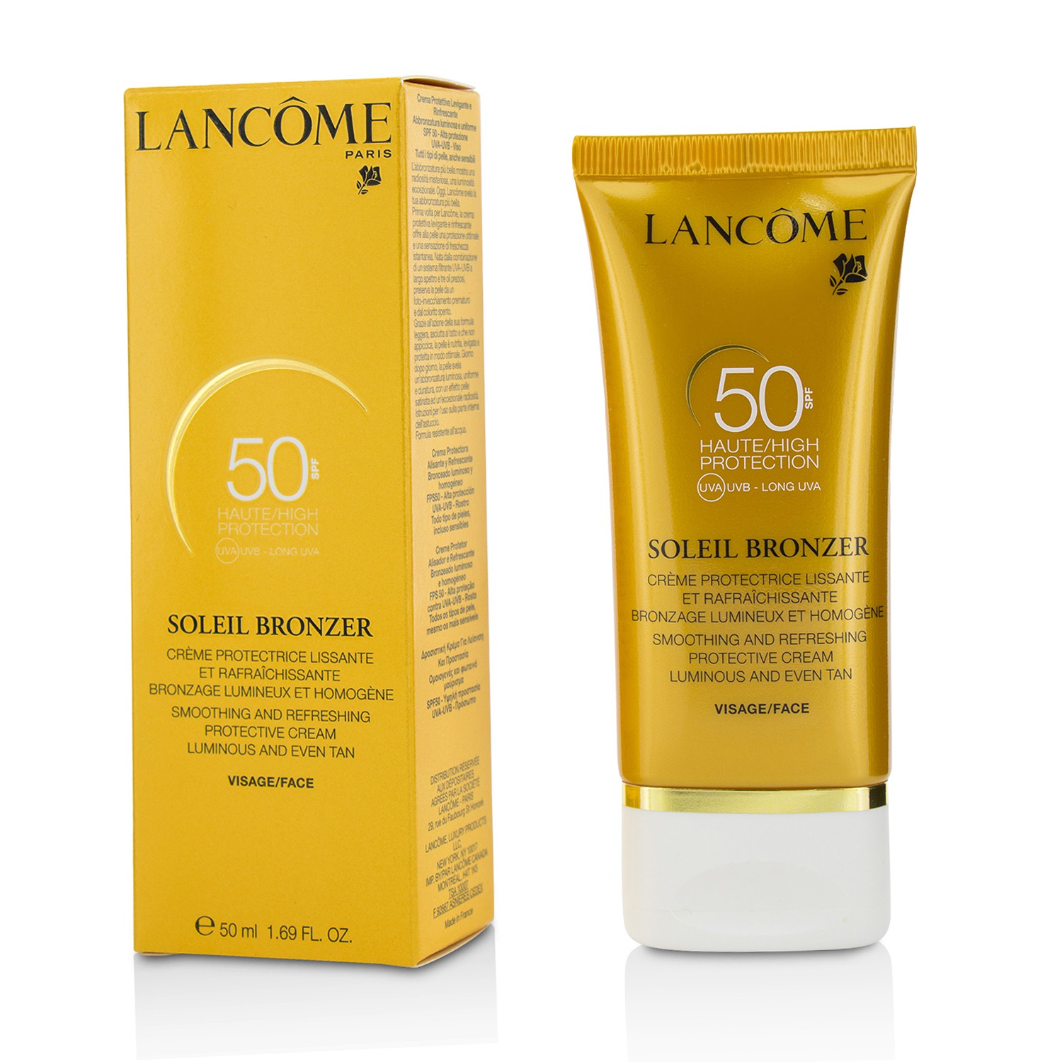 Lancome 蘭蔻 臉部防曬乳霜SPF50 Soleil Bronzer Smoothing & Refreshing Protective Cream SPF50 50ml/1.69oz