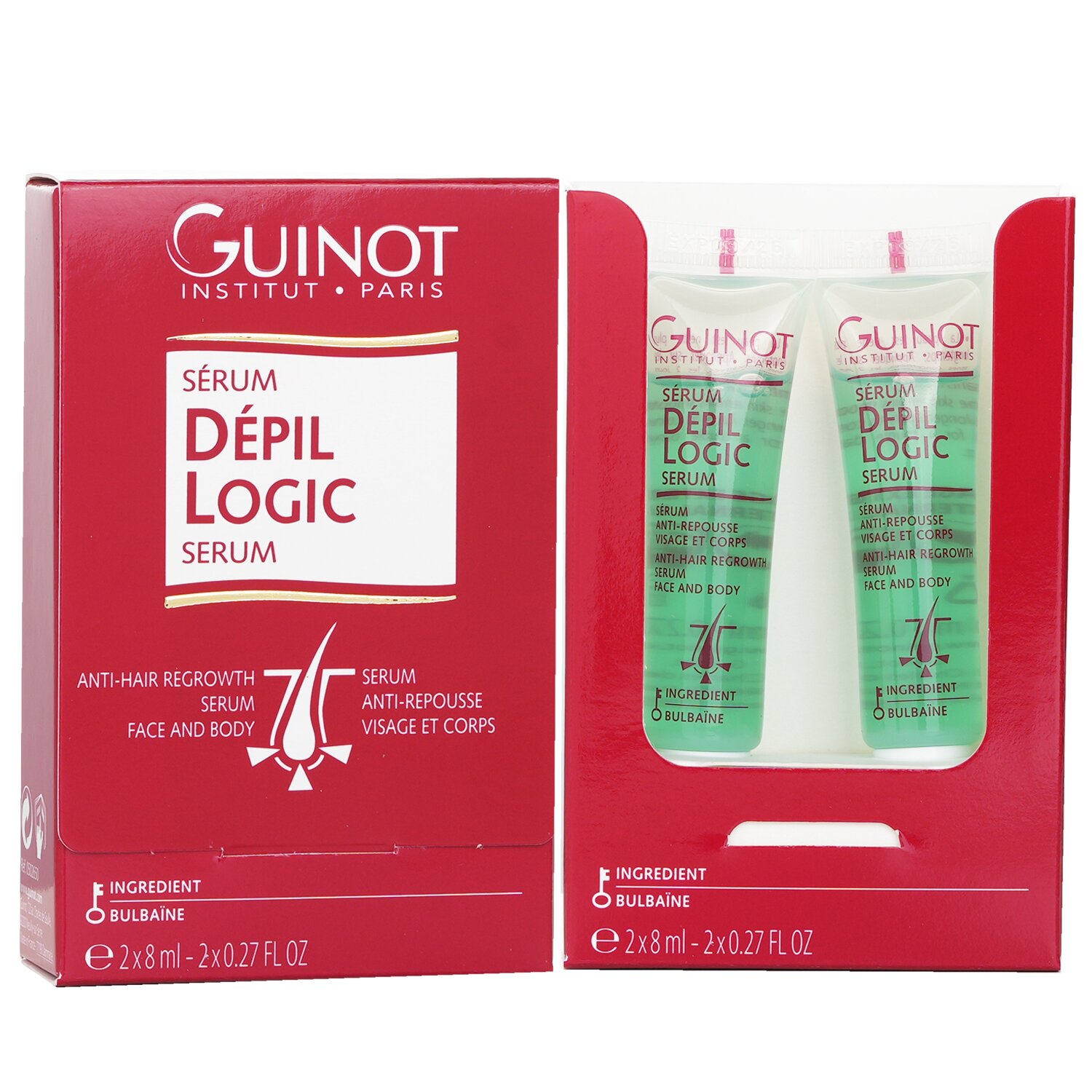 Guinot Depil Logic Anti Hair Regrowth Face & Body Serum 2x8ml/0.27oz