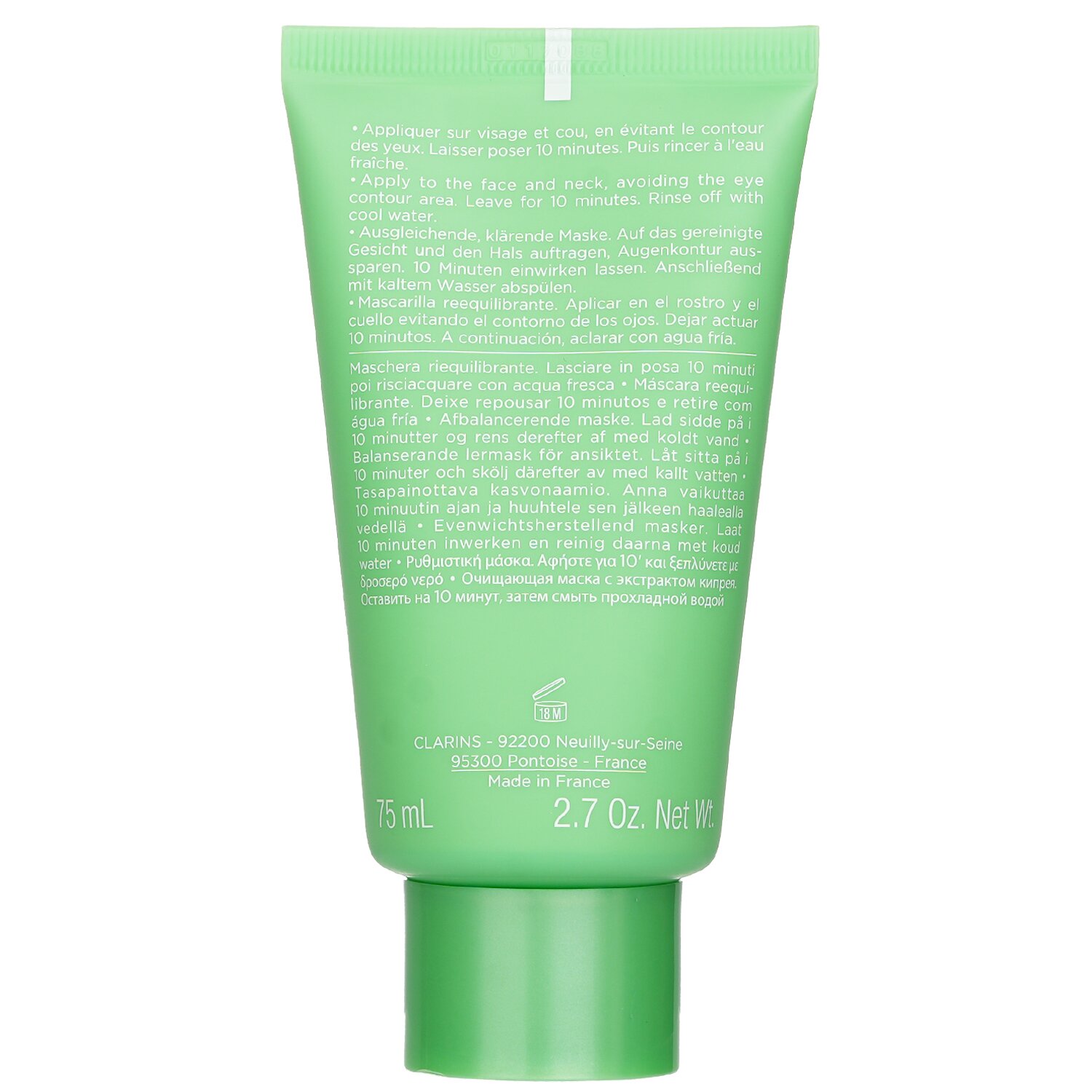 Clarins SOS Pure Rebalancing Clay Mask com Alpine Willow - Pele Mista a Oleosa 75ml/2.3oz