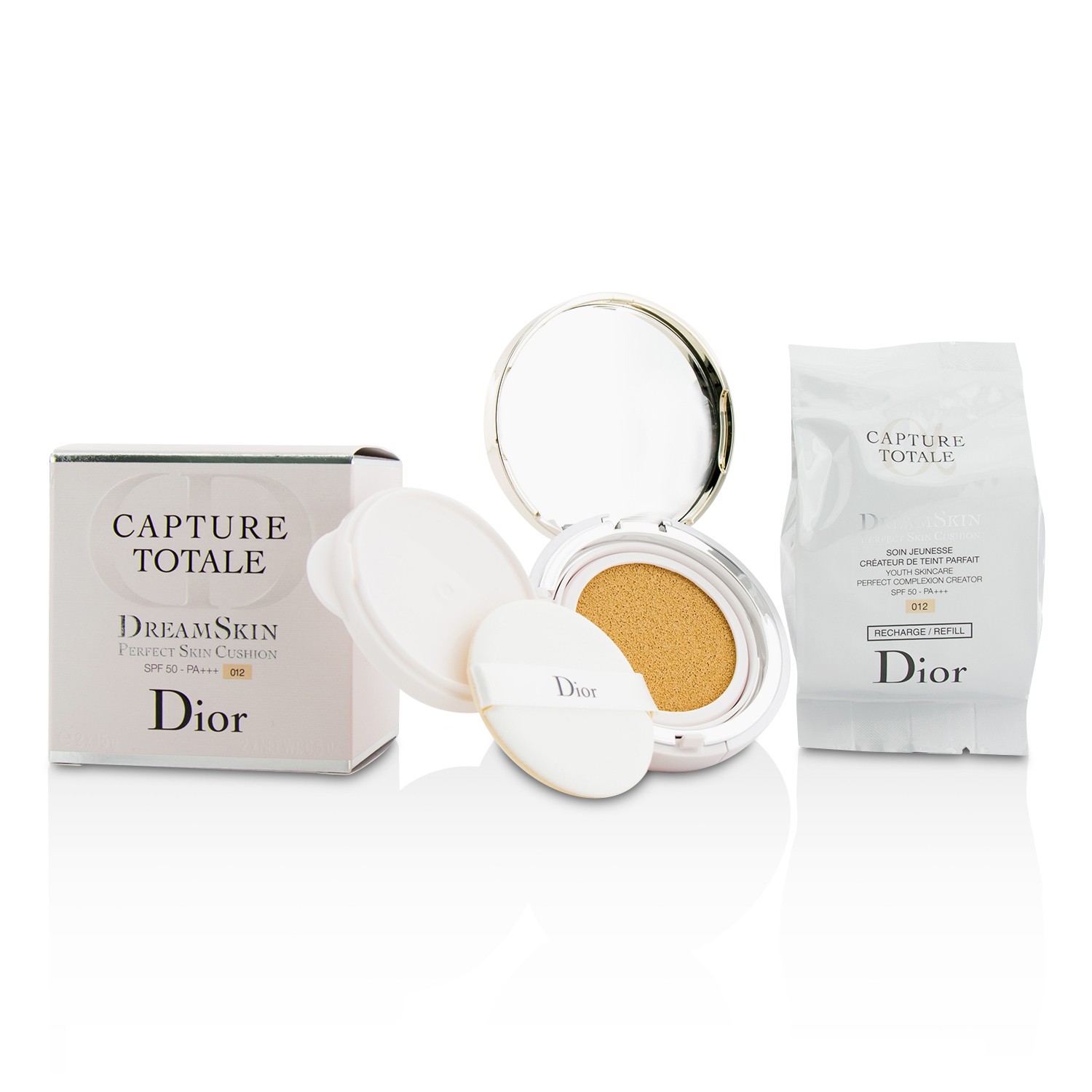 Christian Dior Capture Totale Dreamskin Perfect Skin Основа Кушон SPF 50 с Запасным Блоком 2x15g/0.5oz