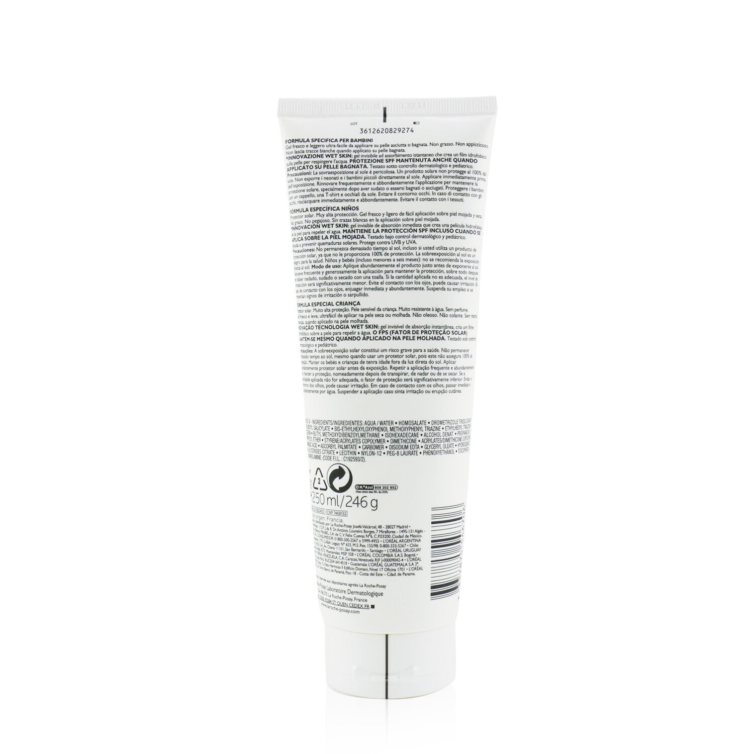 La Roche Posay 安得利全效兒童防曬乳Anthelios Dermo-Pediatrics Wet Skin Gel Lotion SPF 50+ 250ml/8.33oz