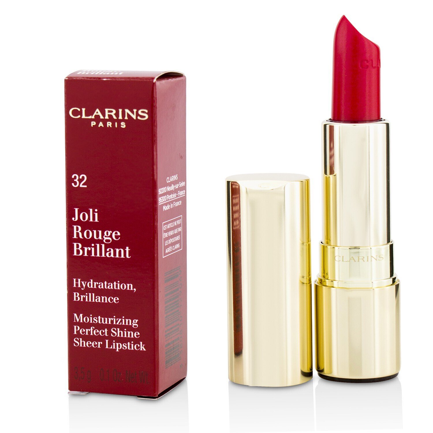 Clarins Son Joli Rouge (Son Bóng Màu Nhẹ Dưỡng Ẩm Hoàn Hảo) 3.5g/0.1oz