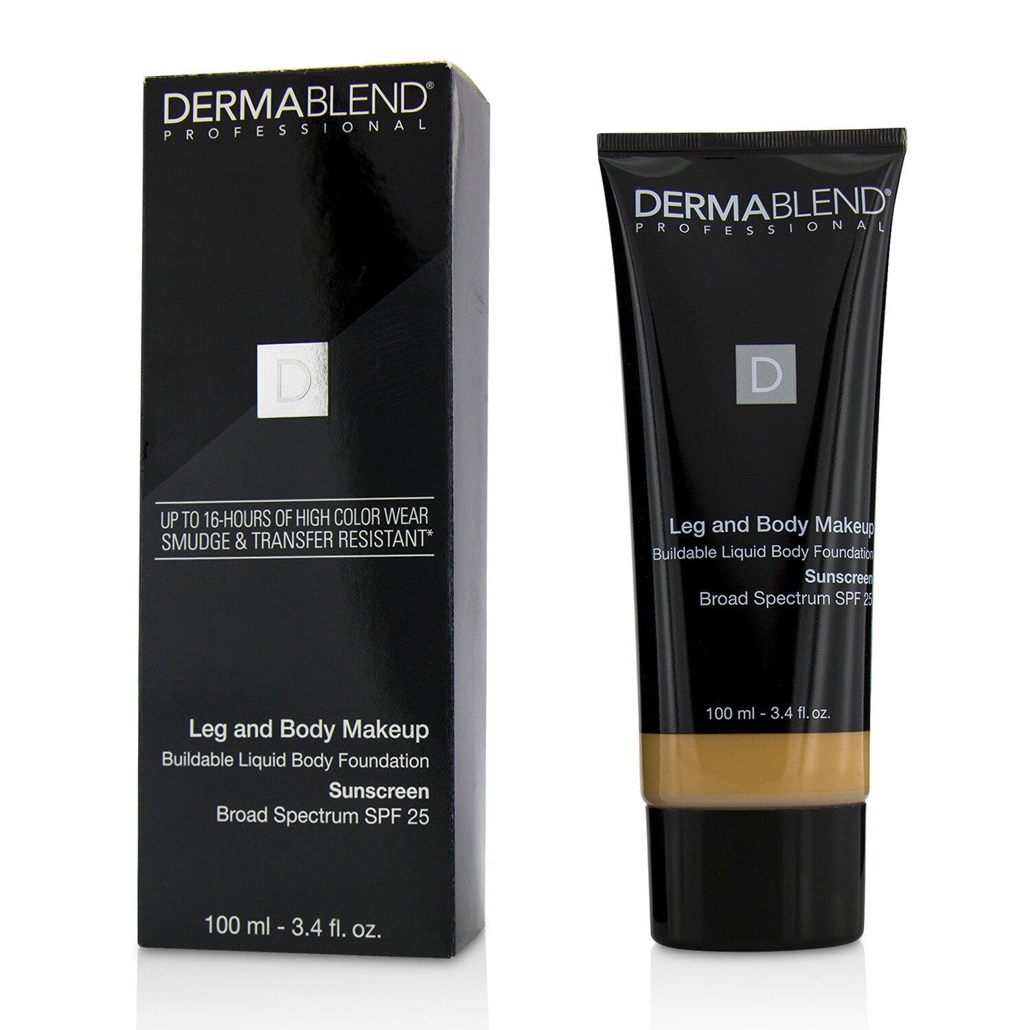 Dermablend Leg and Body Make Up Buildable Liquid Body Foundation Sunscreen Broad Spectrum SPF 25 100ml/3.4oz