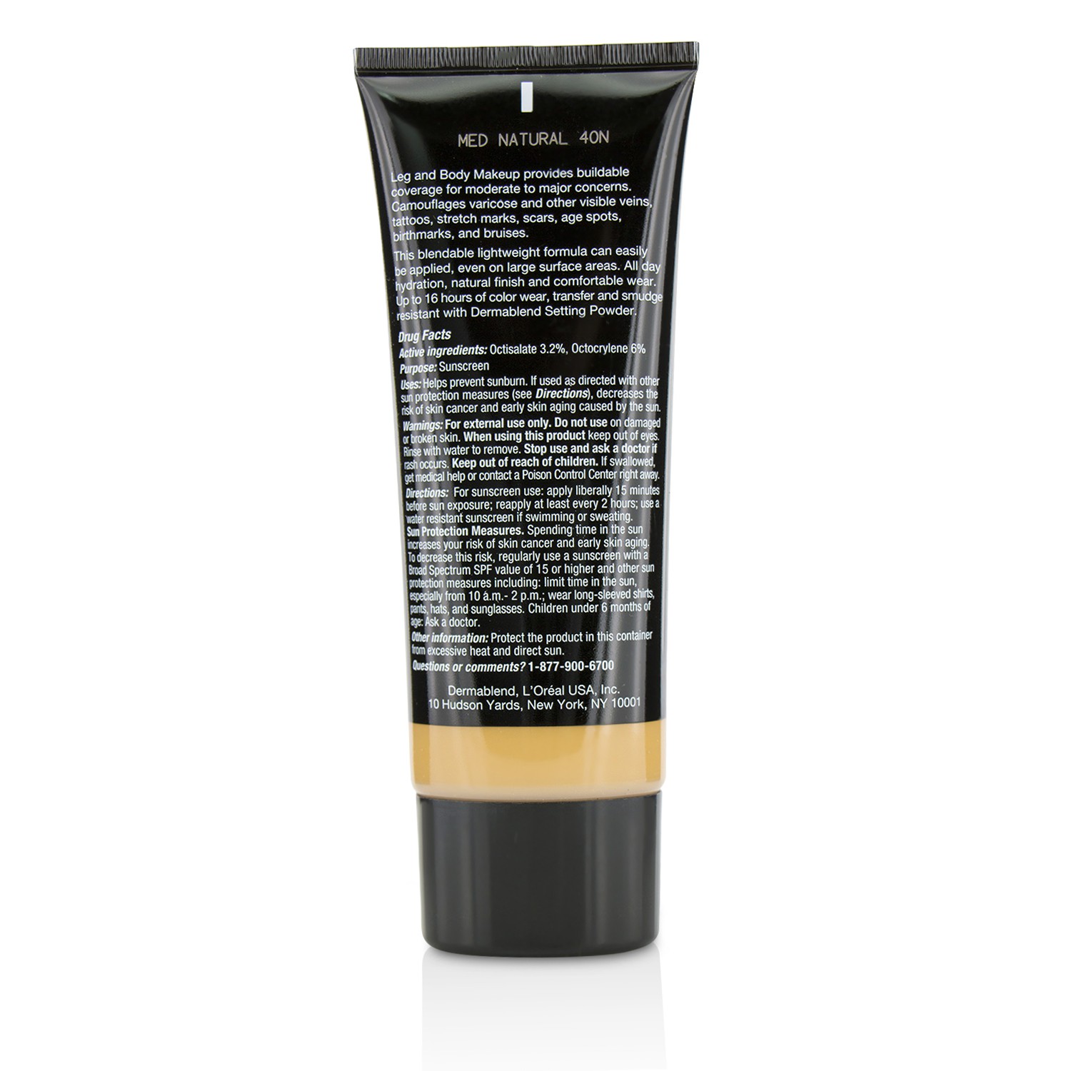 Dermablend Leg and Body Make Up Buildable Liquid Body Foundation Sunscreen Broad Spectrum SPF 25 100ml/3.4oz