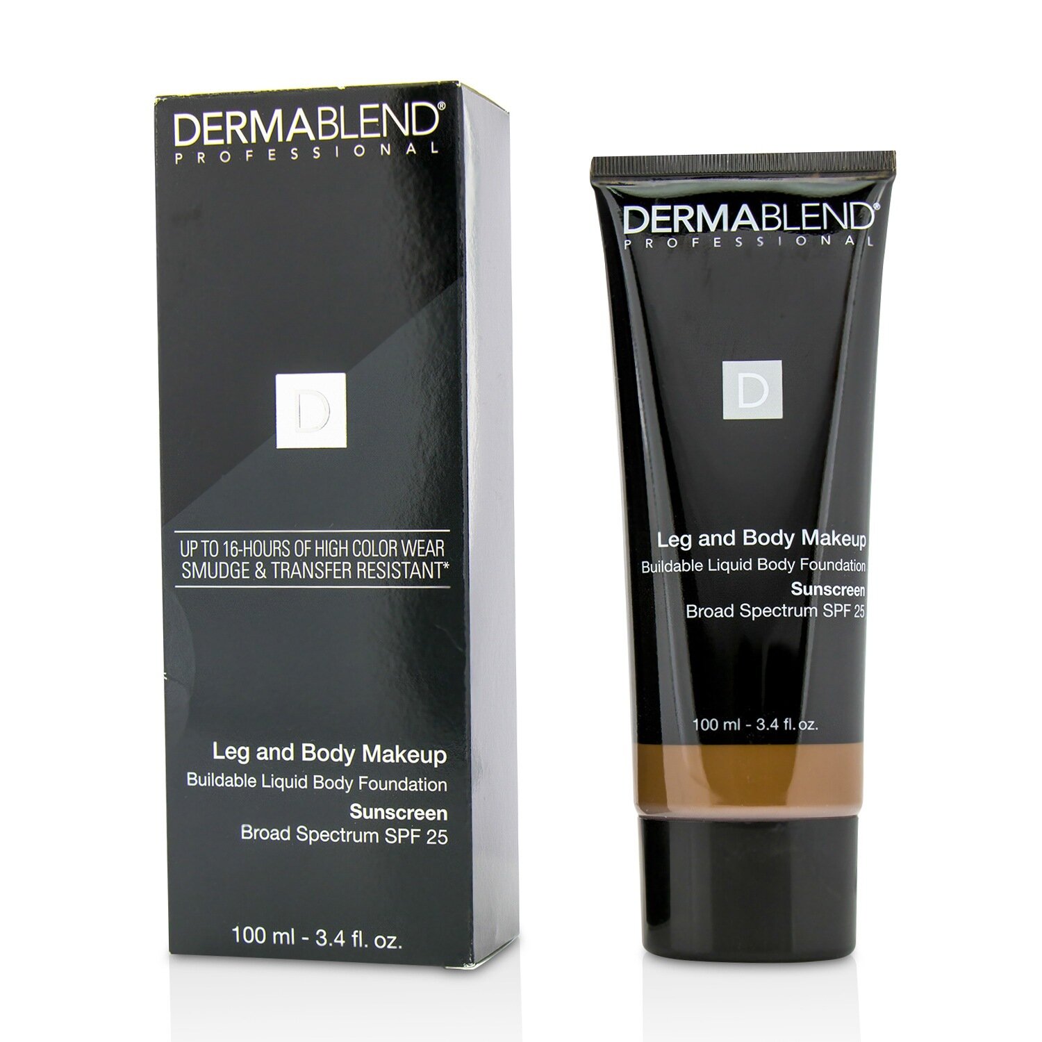 Dermablend Leg and Body Make Up Buildable Liquid Body Foundation Sunscreen Broad Spectrum SPF 25 100ml/3.4oz