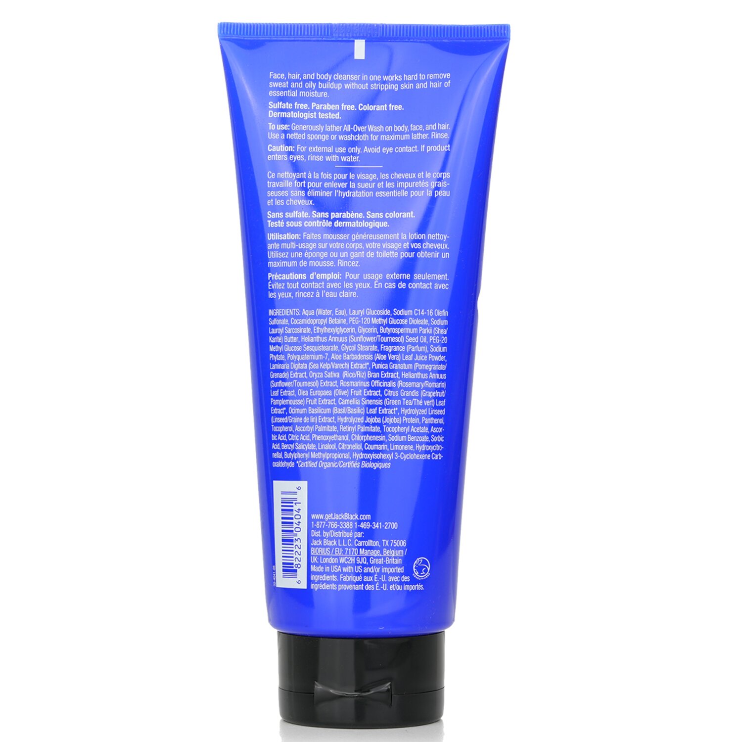 Jack Black All Over Wash for Face, Hair & Body 295ml/10oz