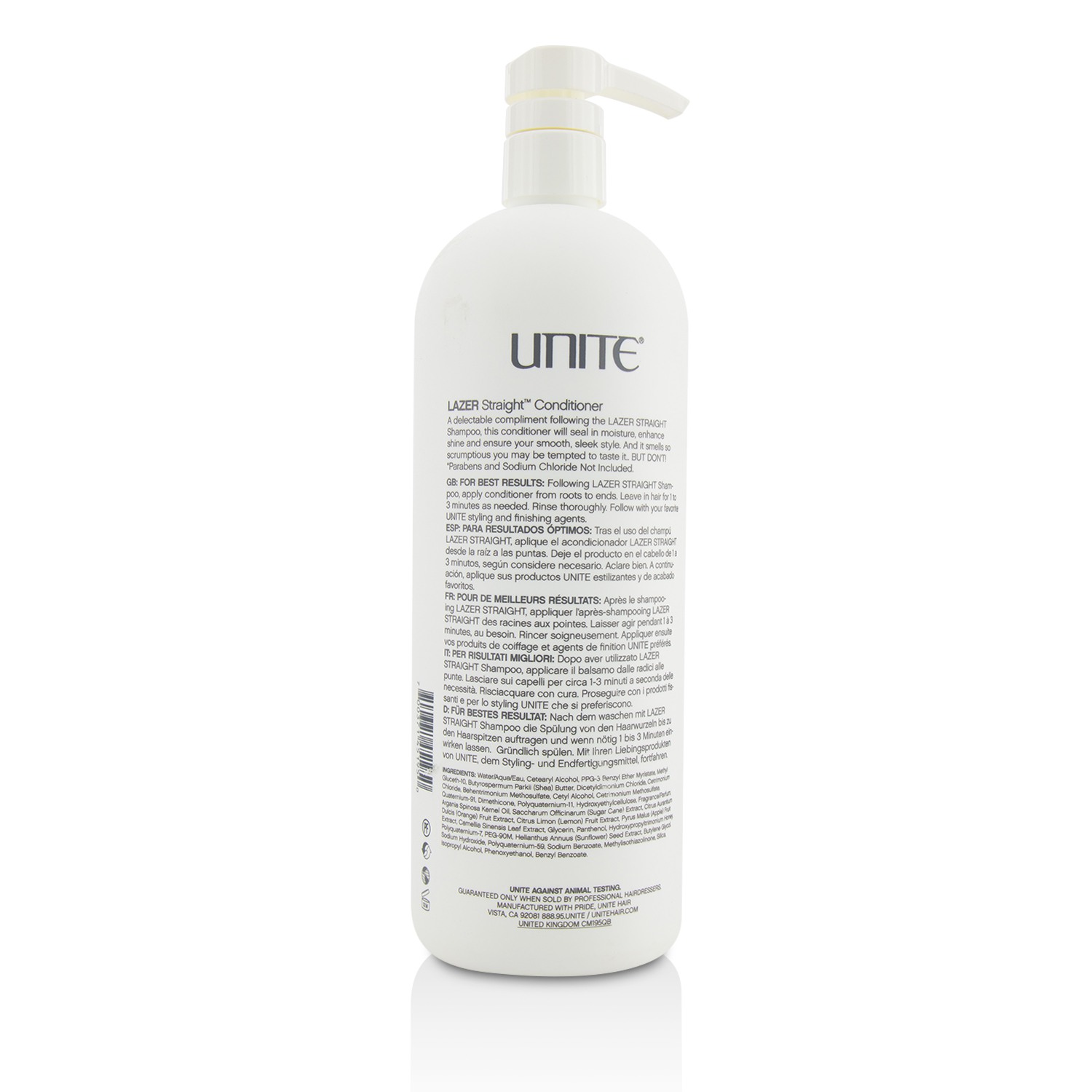 Unite Lazer Straight Acondicionador (Smooth Sleek) 1000ml/33.8oz