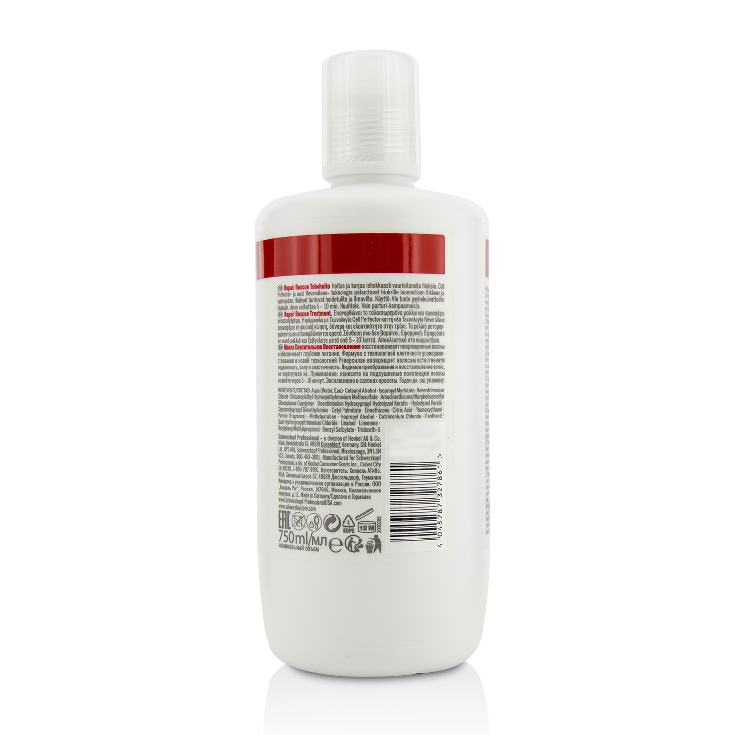 Schwarzkopf BC Repair Rescue Reversilane Ухаживающая Маска (для Тонких и Нормальных Поврежденных Волос) 750ml/25.5oz