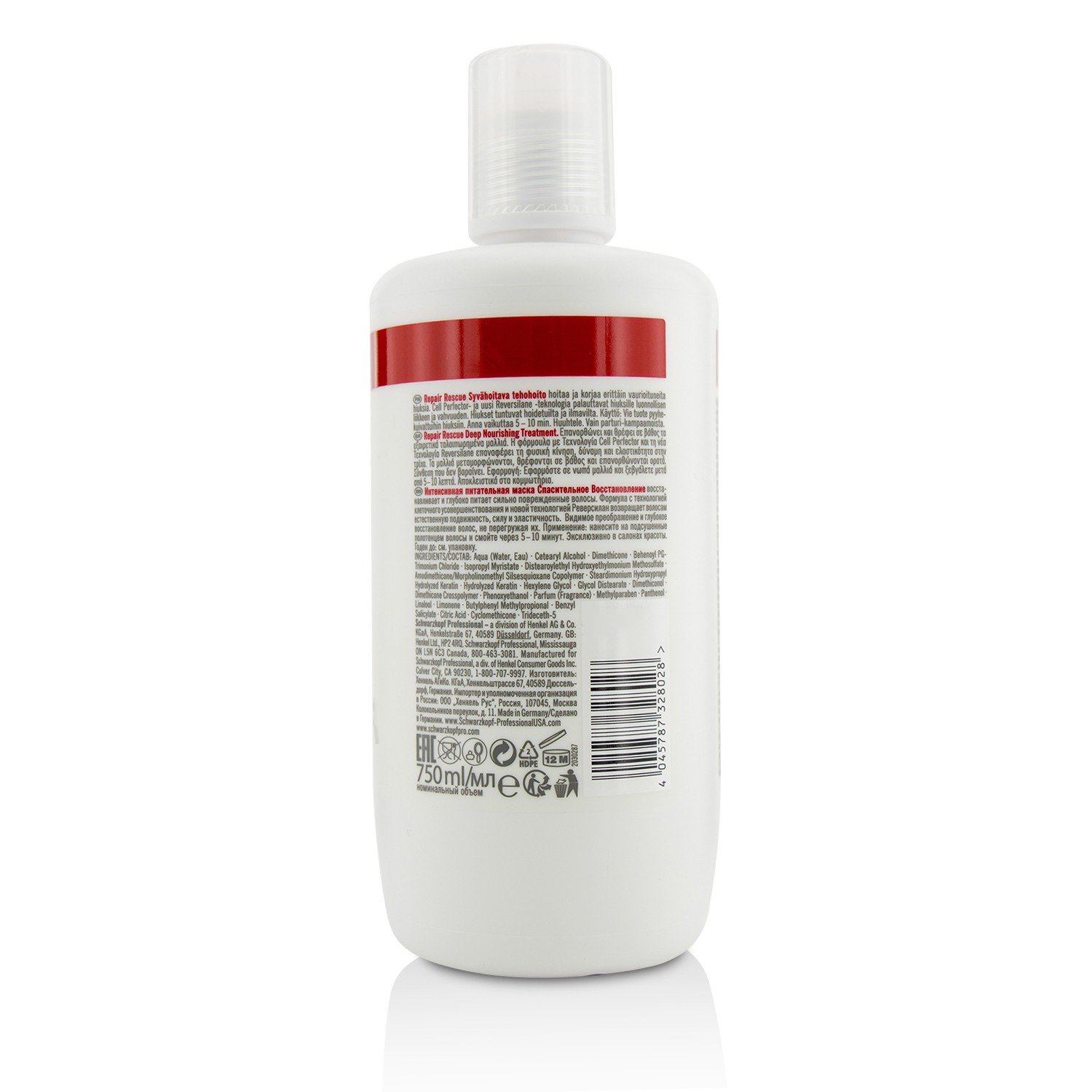 Schwarzkopf BC Repair Rescue Reversilane Deep Nourishing Treatment (For Thick to Normal Damaged Hair) 750ml/25.5oz