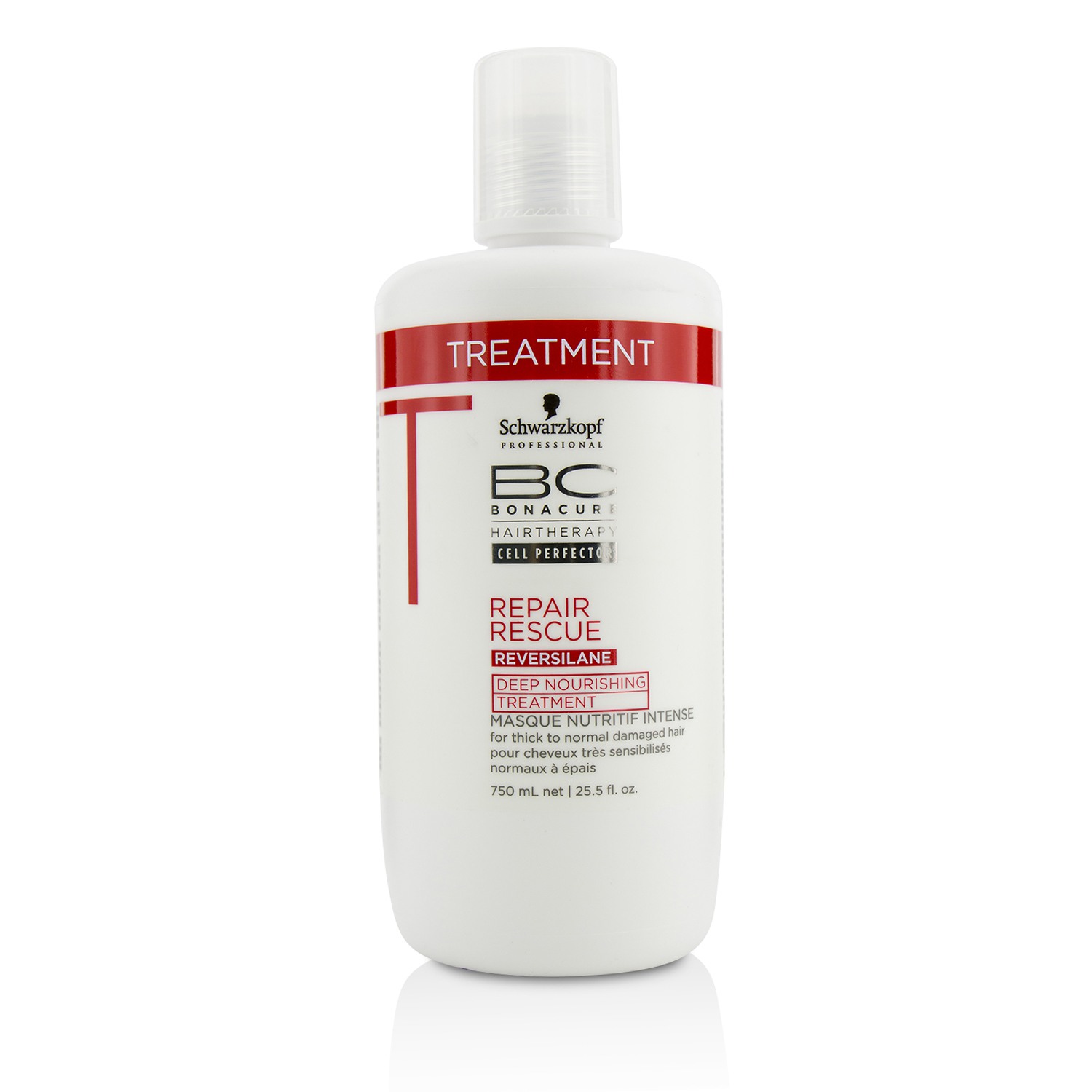 Schwarzkopf BC Repair Rescue Reversilane Deep Nourishing Treatment (For Thick to Normal Damaged Hair) 750ml/25.5oz