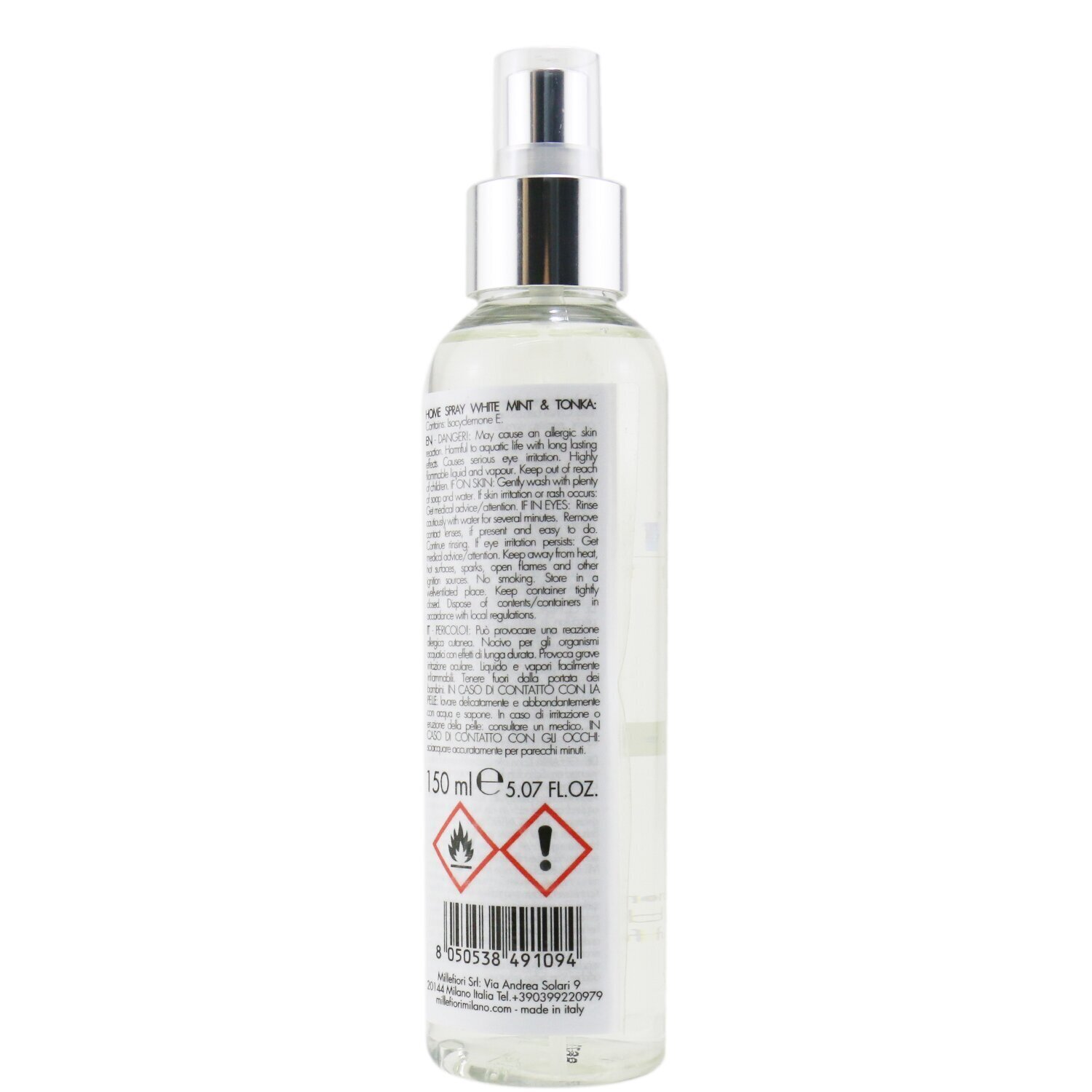 Millefiori Natural Spray de Hogar Perfumado - White Mint & Tonka 150ml/5oz