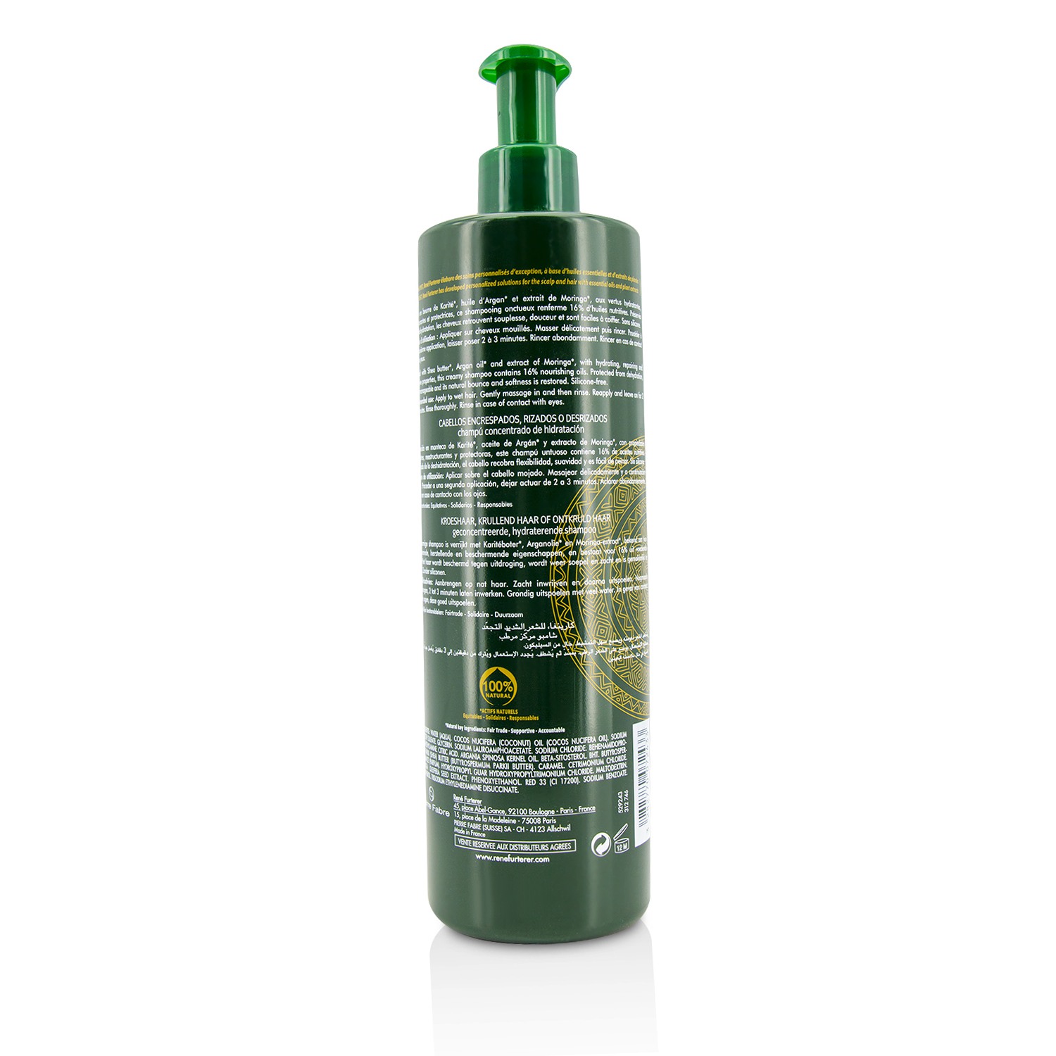 Rene Furterer Karinga Ultra Champú Hidratante (Cabello Con Frizz, Rizado o Fortalecido) 600ml/20.29oz