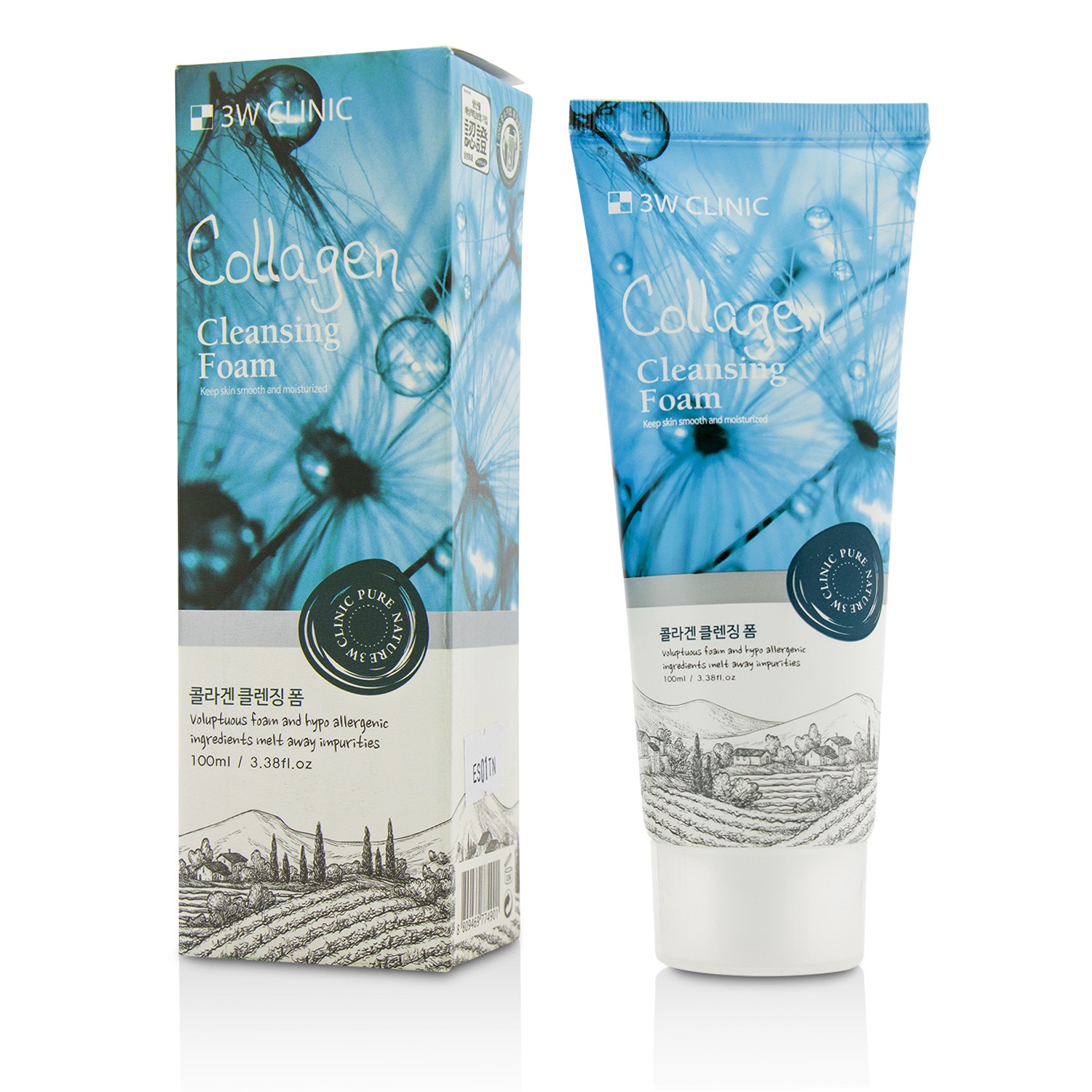 3W Clinic رغوة منظفة - كولاجين 100ml/3.38oz