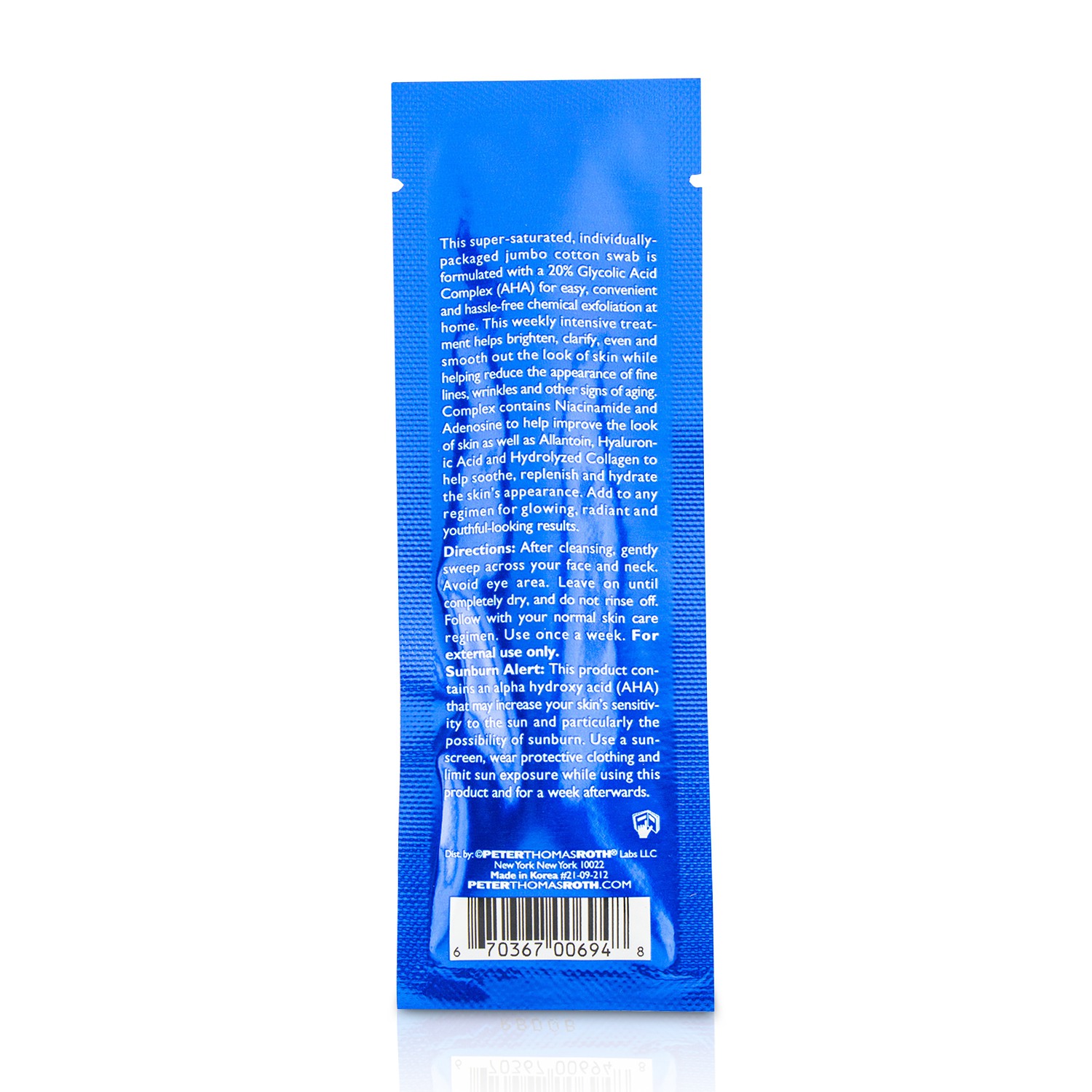 Peter Thomas Roth Glycolic Solutions 20% Complex Jumbo Peel Swab 8swabs