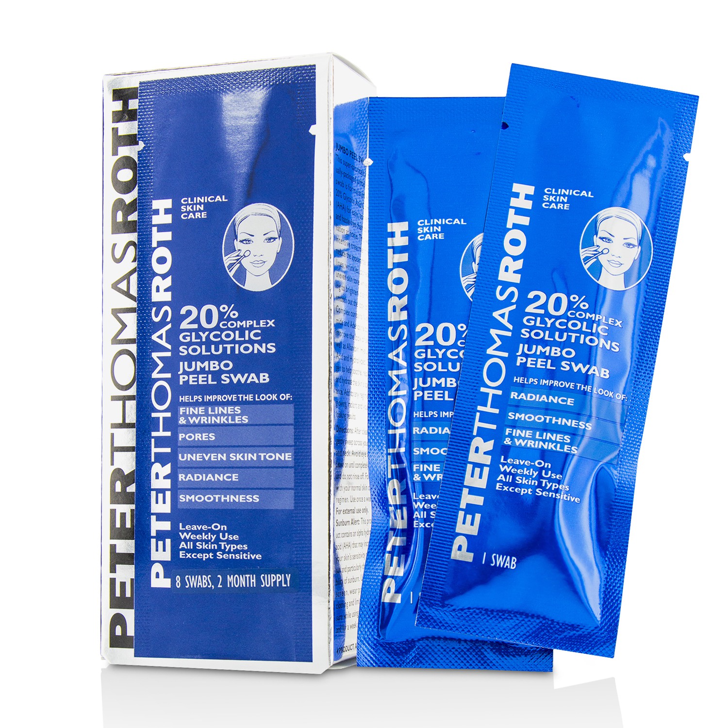 Peter Thomas Roth Glycolic Solutions 20% Complex Jumbo Peel Swab 8swabs