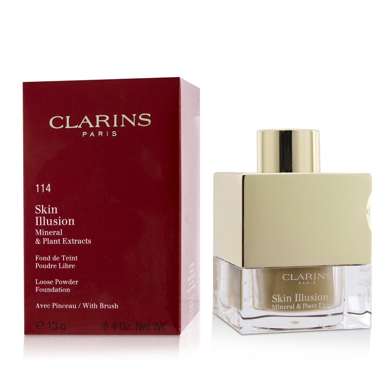 Clarins Skin Illusion Mineral & Plant Extracts Loose Powder Foundation (With Brush) (New Packaging) 13g/0.4oz