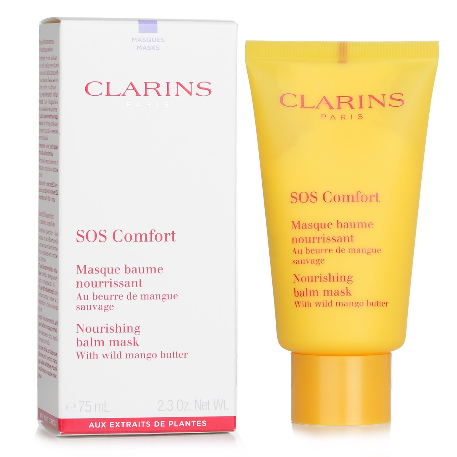 Clarins ماسك بلسم مغذٍ بزبدة المانجو البري SOS Comfort - للبشرة الجافة 75ml/2.3oz