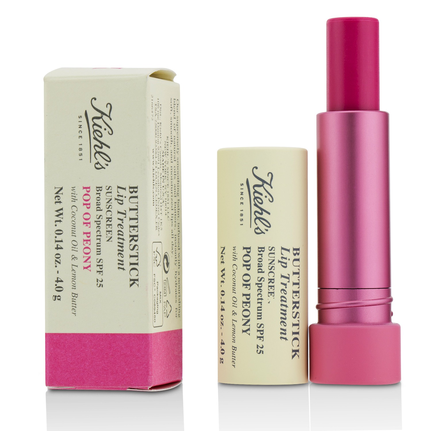 Kiehl's Butterstick Lip Treatment SPF25 - Pop Of Peony 4g/0.14oz