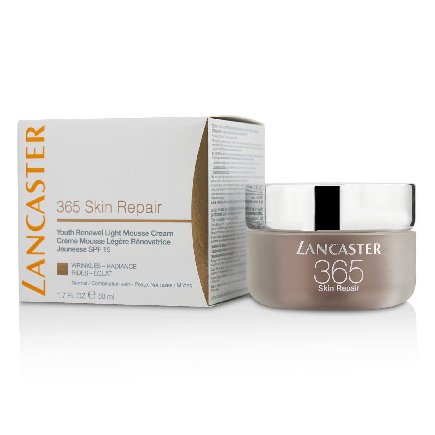 Lancaster كريم قشدة خفيف مجدد 365 Skin Repair Youth Renewal SPF 15 - للبشرة العادية / المختلطة 50ml/1.7oz