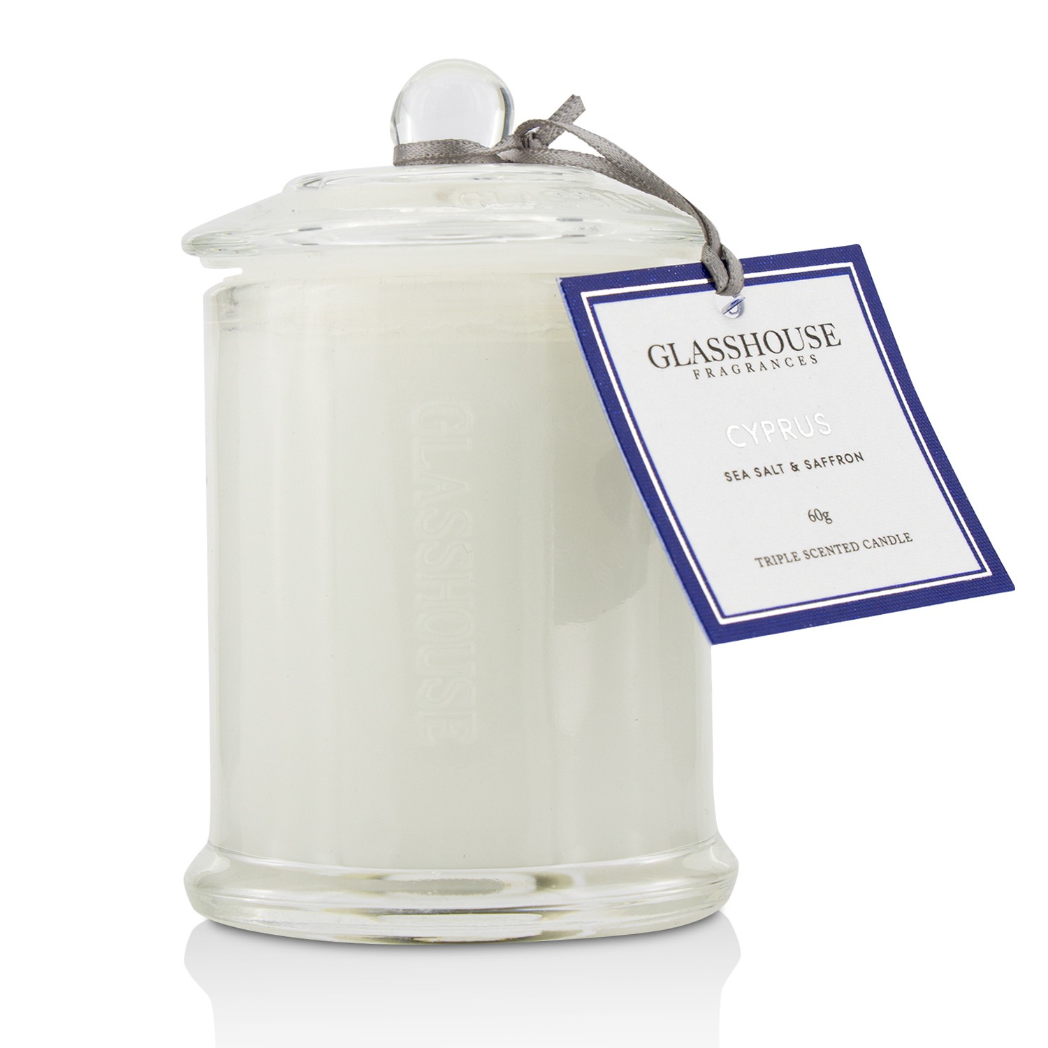 Glasshouse Triple Scented Candle - Cyprus (Sea Salt & Saffron) 60g