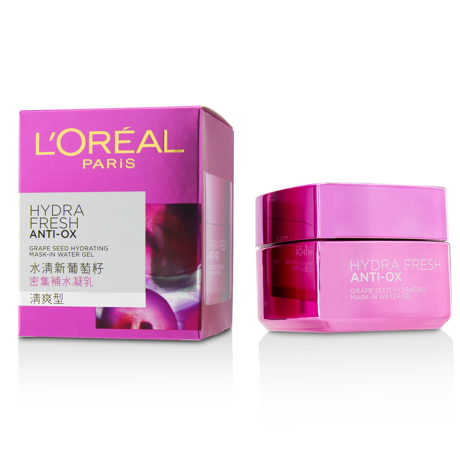 L'Oreal Hydrafresh Anti-Ox Grape Seed Hydrating Mask-In Water Gel 50ml/1.7oz