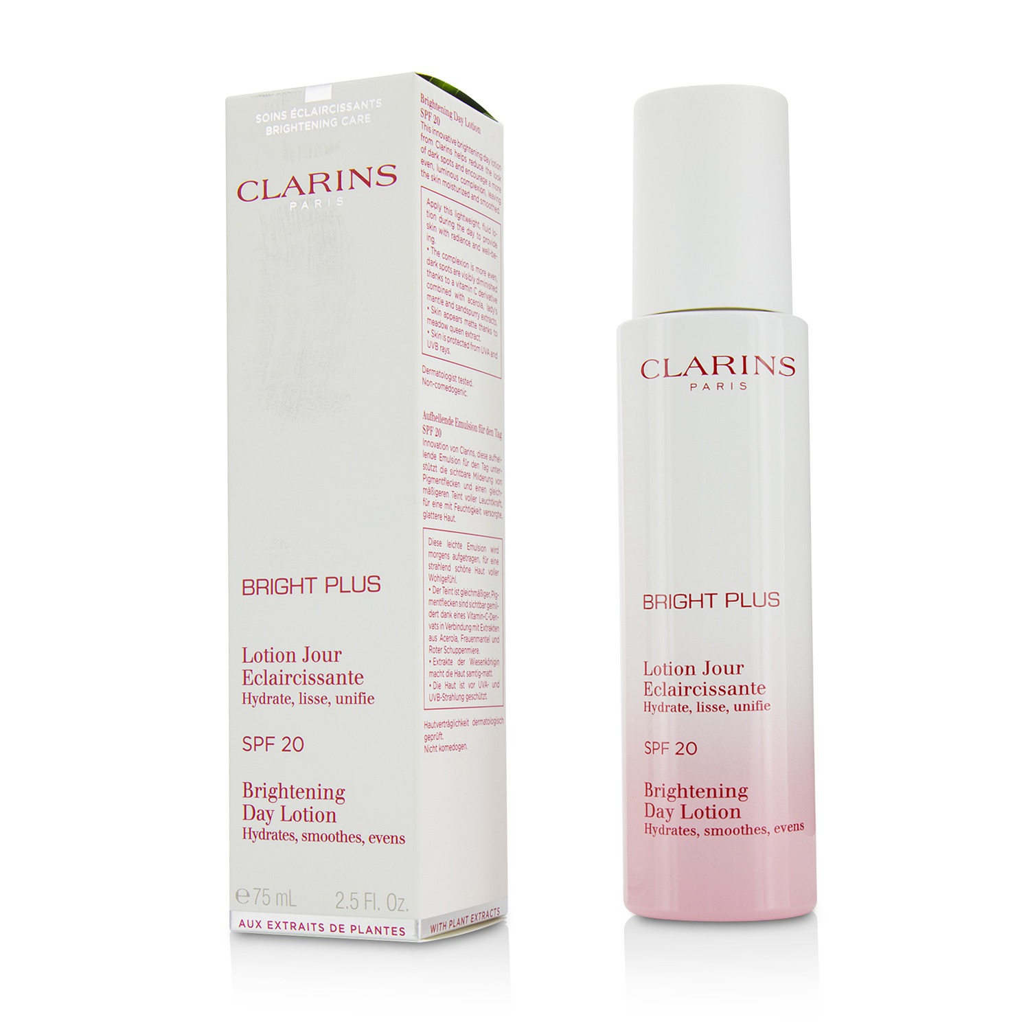 Clarins Bright Plus Brightening Hydrating Day Lotion SPF 20 75ml/2.5oz