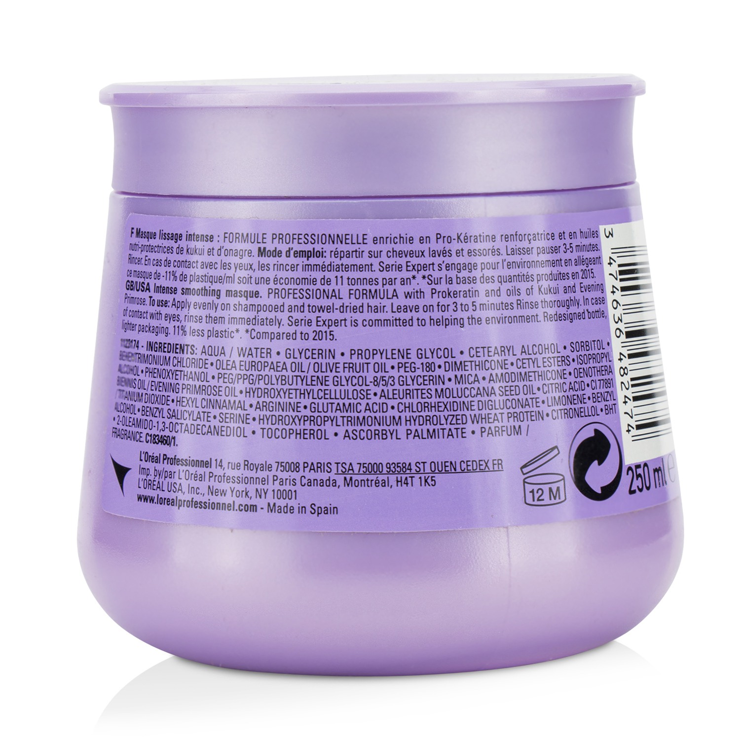 L'Oreal Professionnel Serie Expert - Liss Unlimited Prokeratin Intense Smoothing Masque (For Unruly Hair) 250ml/8.4oz