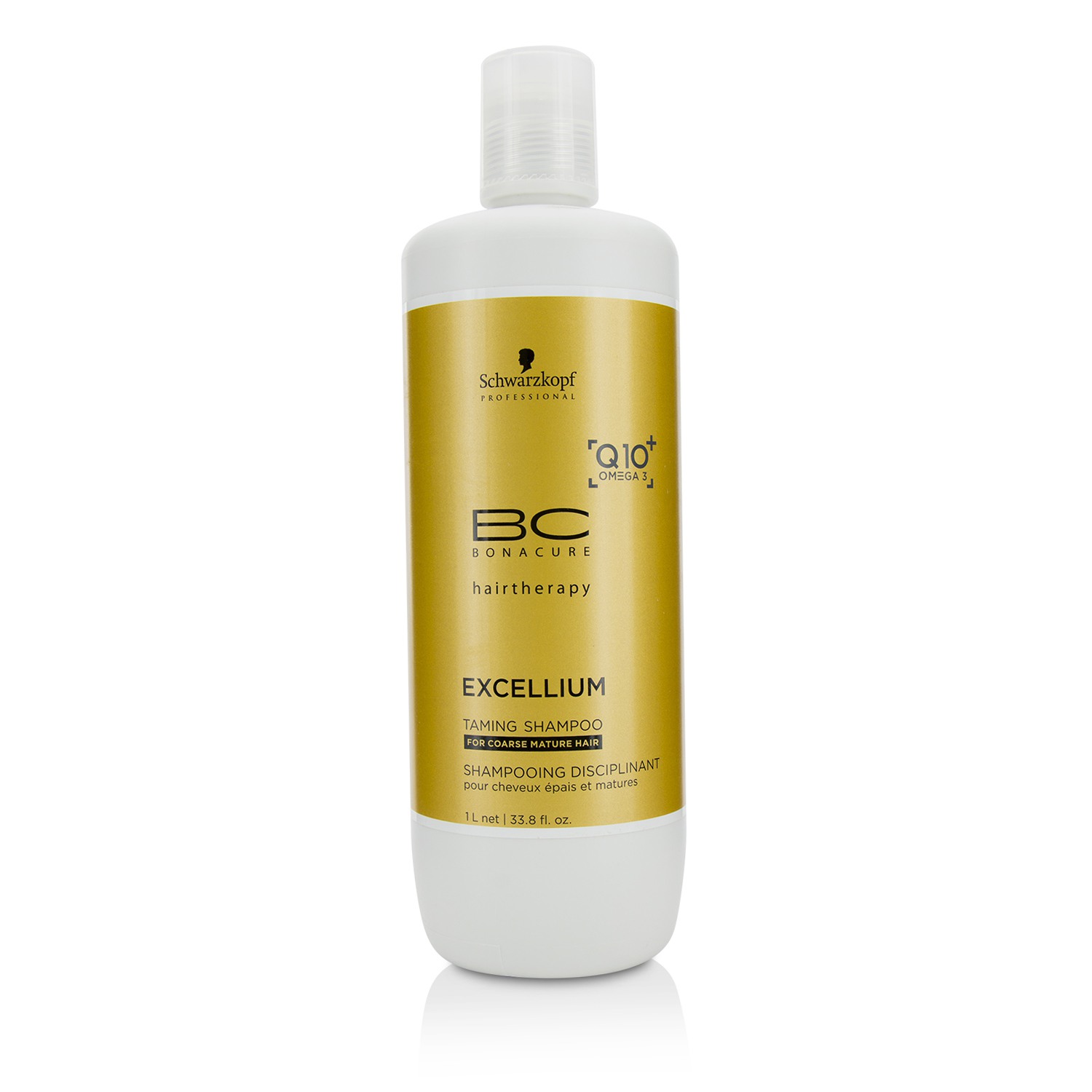 Schwarzkopf BC Excellium Q10+ Omega 3 Taming Shampoo (For Coarse Mature Hair) 1000ml/33.8oz