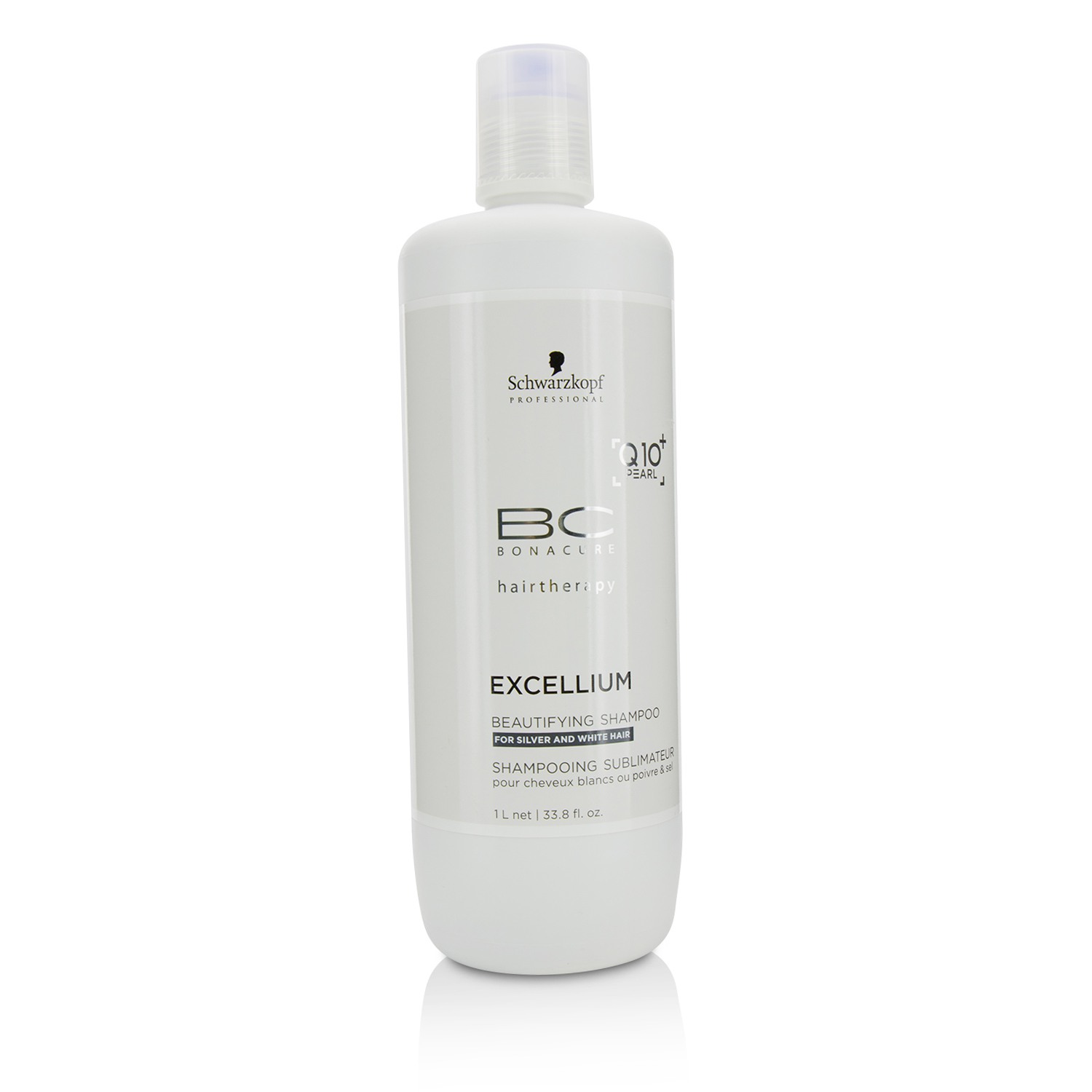 Schwarzkopf BC Excellium Q10+ Pearl Beautifying Shampoo (For Silver and White Hair) 1000ml/33.8oz