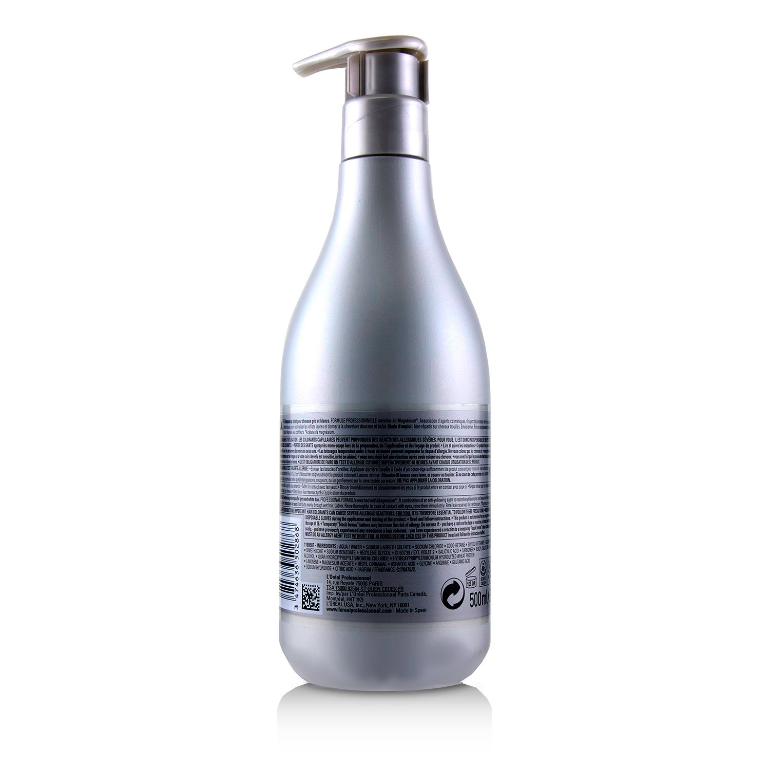 L'Oreal Professionnel Serie Expert - Silver Magnesium Neutralising Shampoo (For Grey and White Hair) 500ml/16.9oz